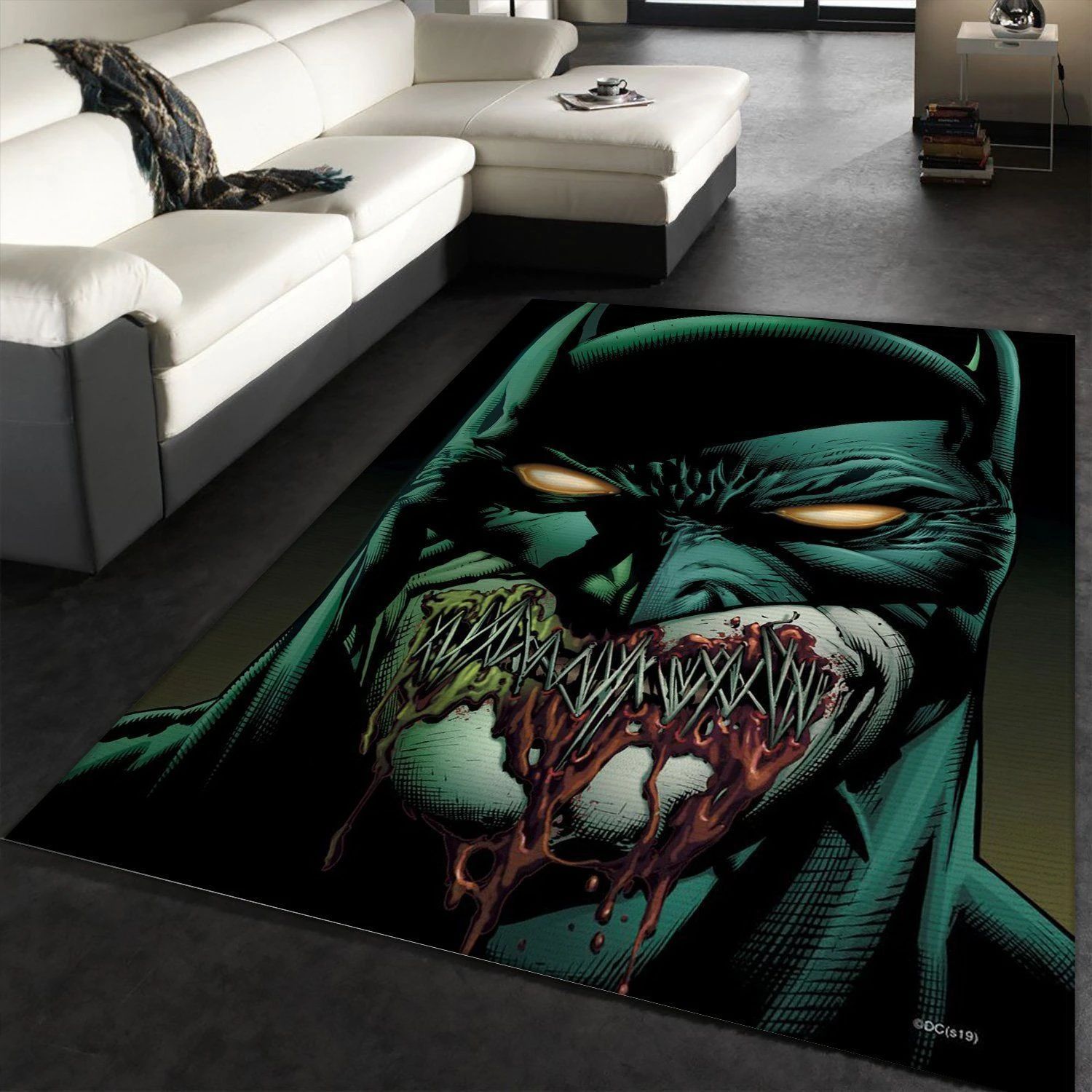 Evil Bat Area Rug Carpet