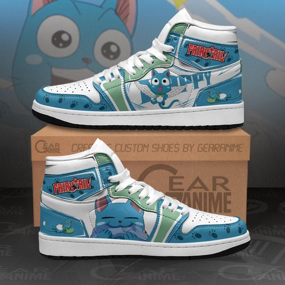 Fairy Tail Happy Custom Anime Mn11 Air Jordan Shoes Sport Sneakers