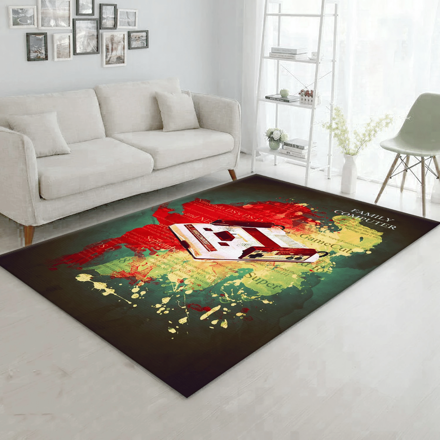 Family Computer Gaming Weapon Gaming Area Rug