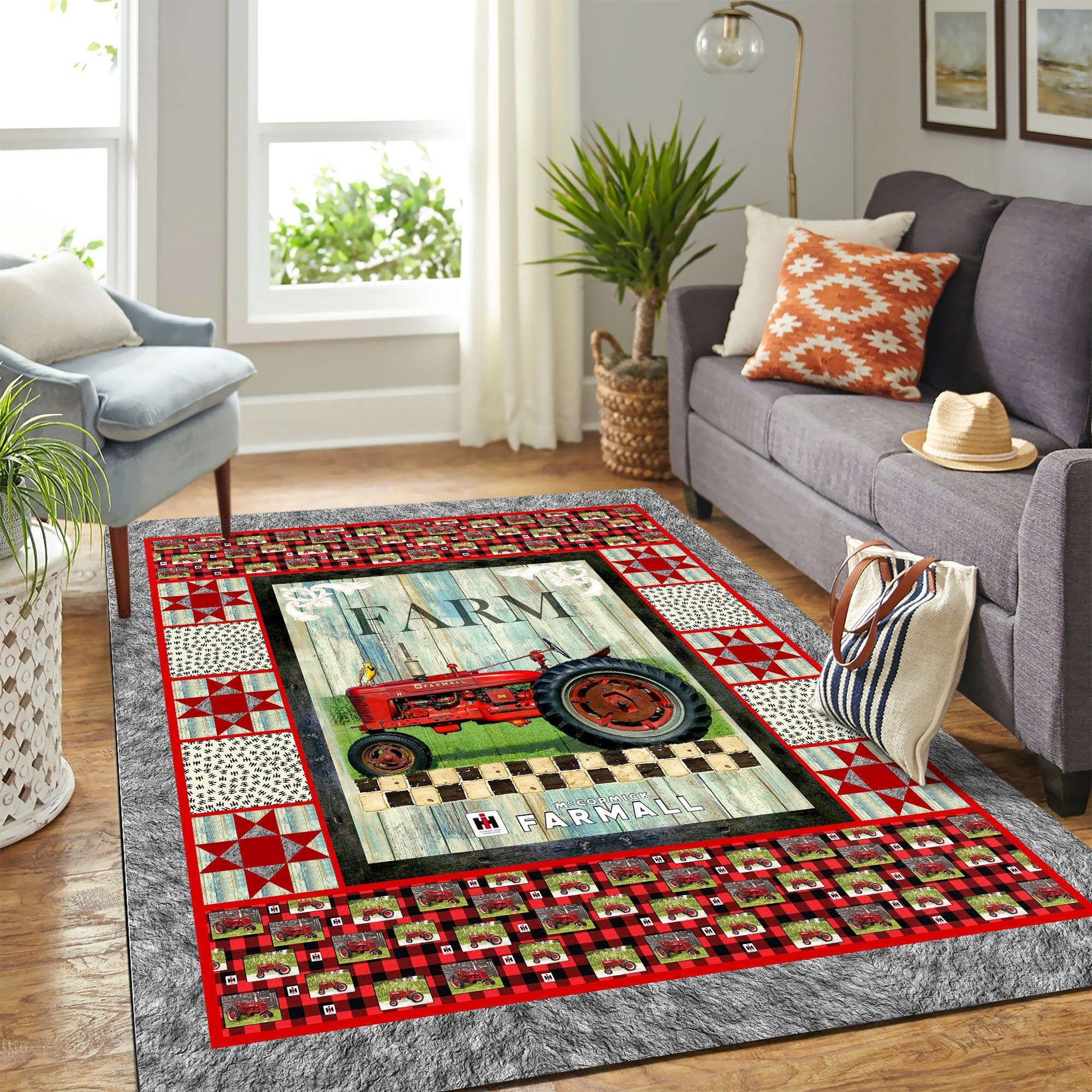 Farm Mk Carpet Area Rug Chrismas Gift - Indoor Outdoor Rugs