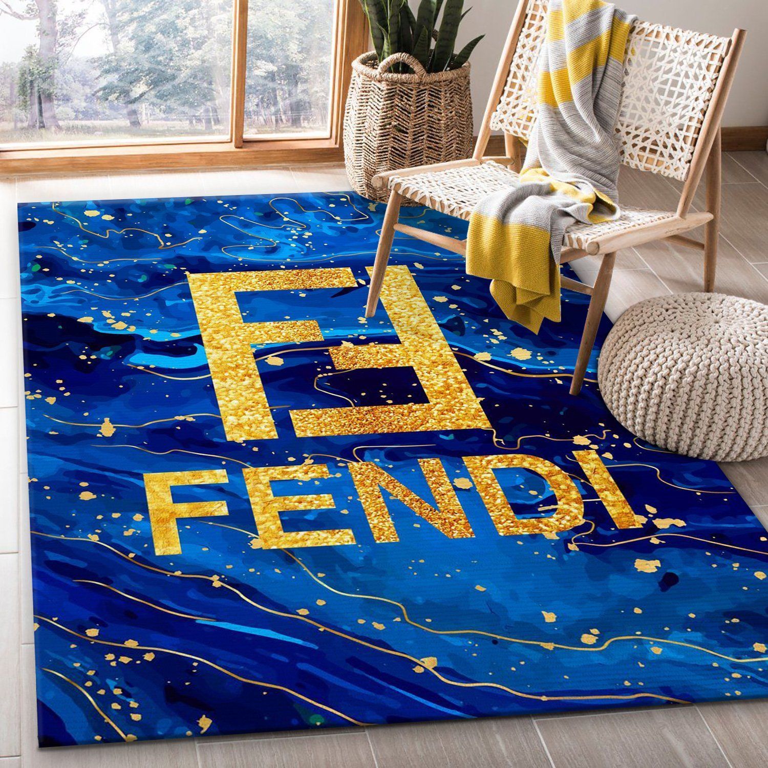 Fendi Rug Fashion Brand Rug Home Decor Floor Decor - Indoor Outdoor Rugs