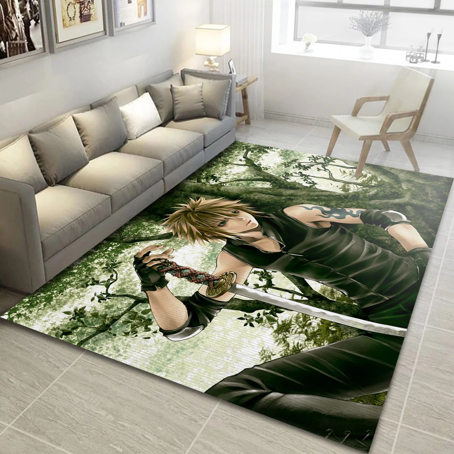 Final Fantasy Video Game Area Rug Area