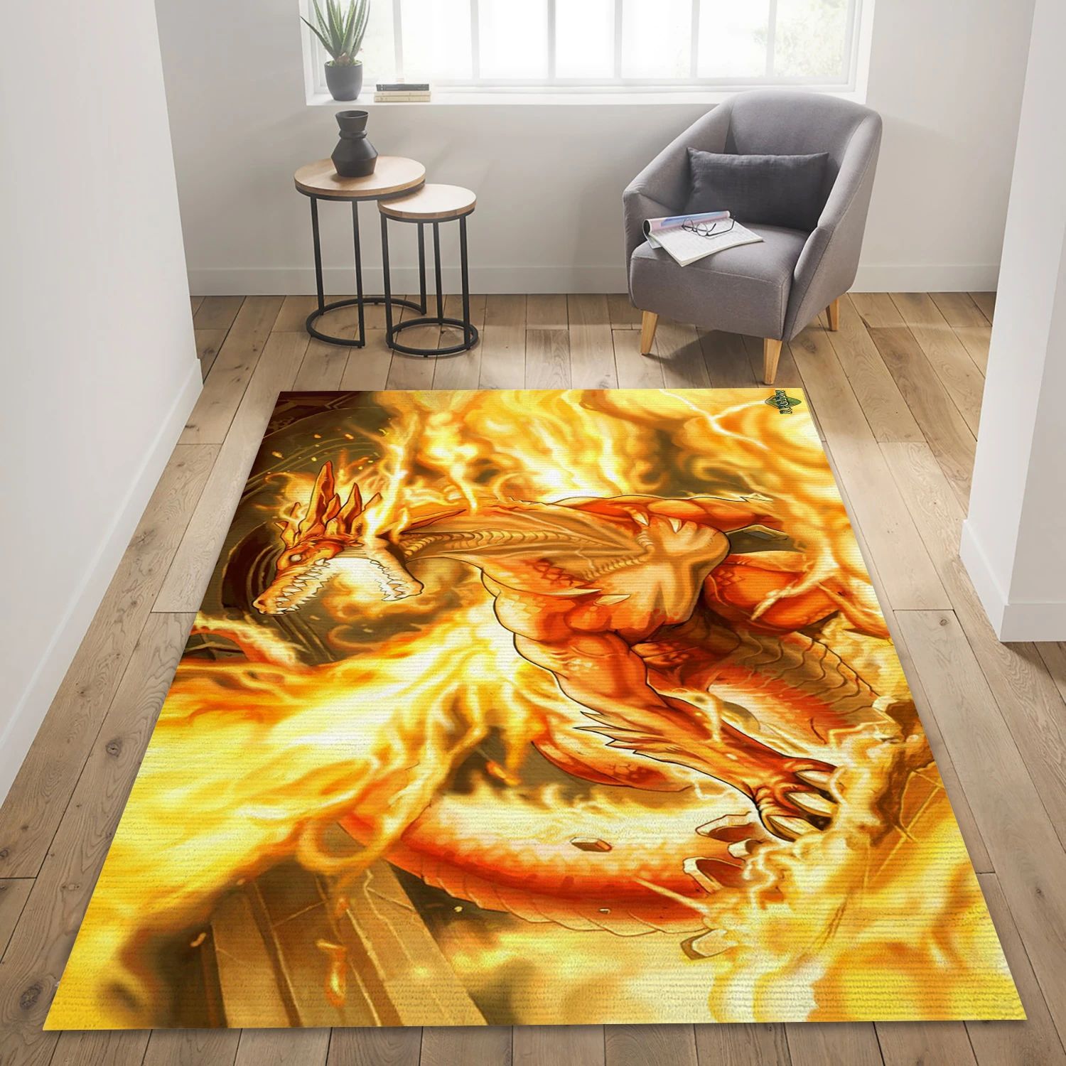 Fire Dragon Gaming Area Rug