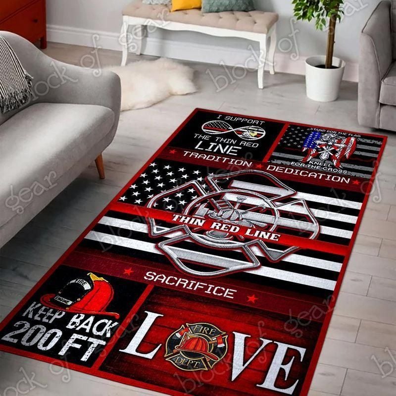 Firefighter Living Room Rug Chrismas Gift - Indoor Outdoor Rugs