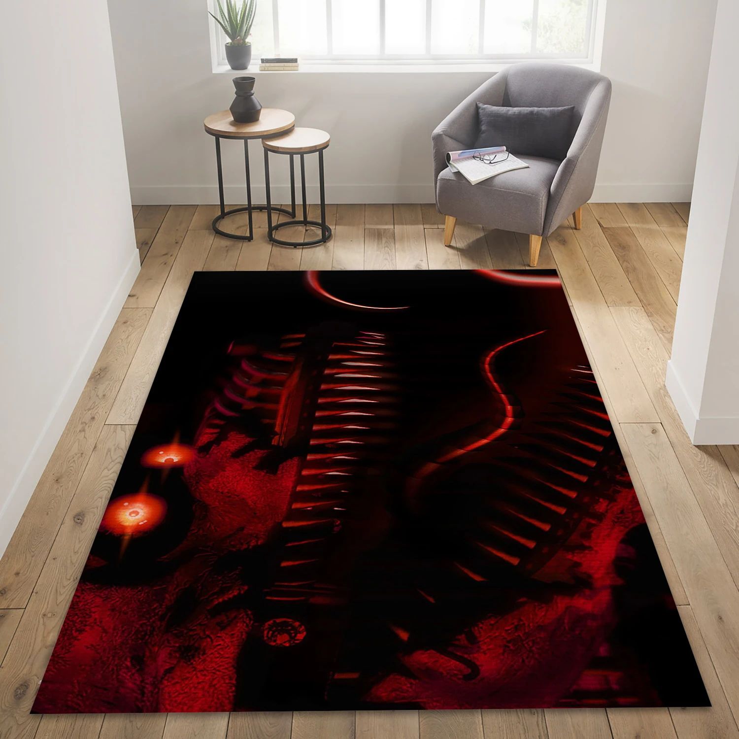 Five Nights At Freddys Nightmare Foxy Video Game Reangle Rug