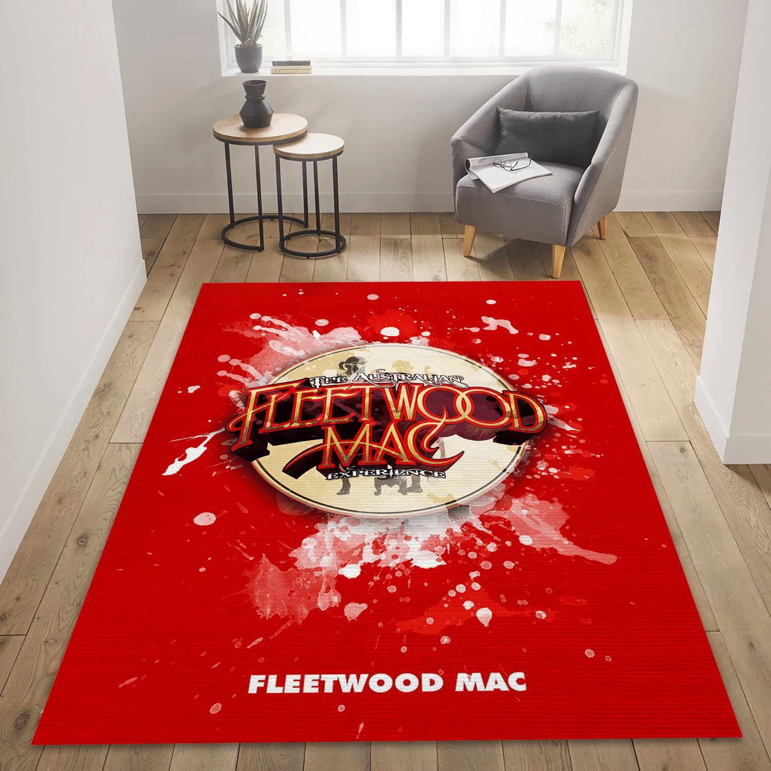 Fleetwood Mac Red Music Area Rug Carpet