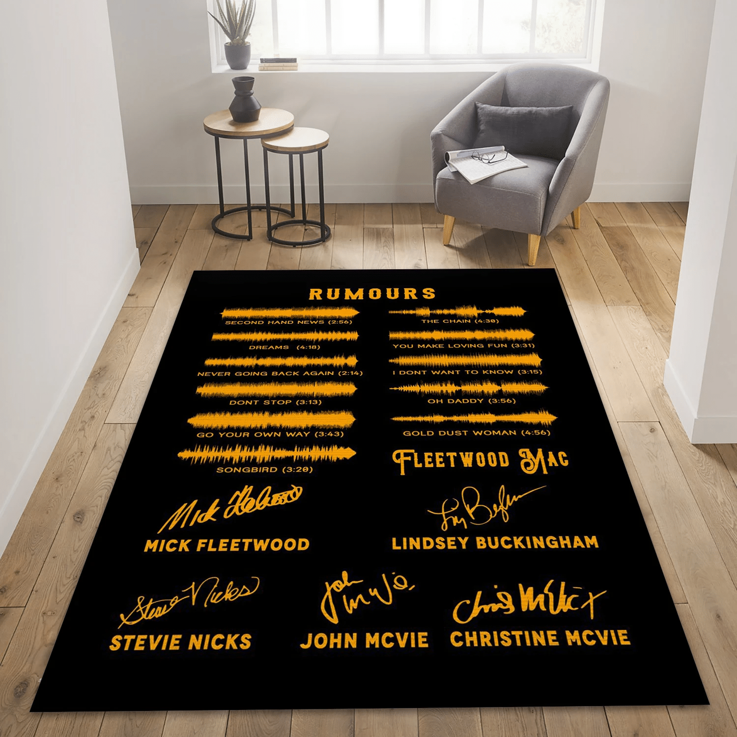 Fleetwood Mac Rumour Music Area Rug Carpet