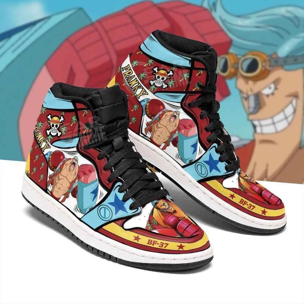 Franky Straw Hat Priates One Piece Anime Air Jordan 2021 Shoes Sport Sneakers