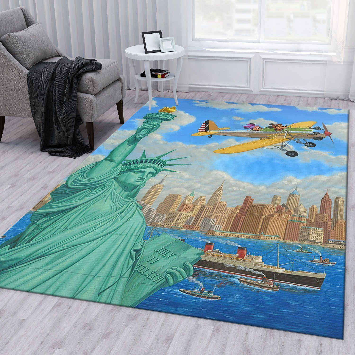 Freedom Noel Gift Rug Living Room Rug US Gift Decor - Indoor Outdoor Rugs