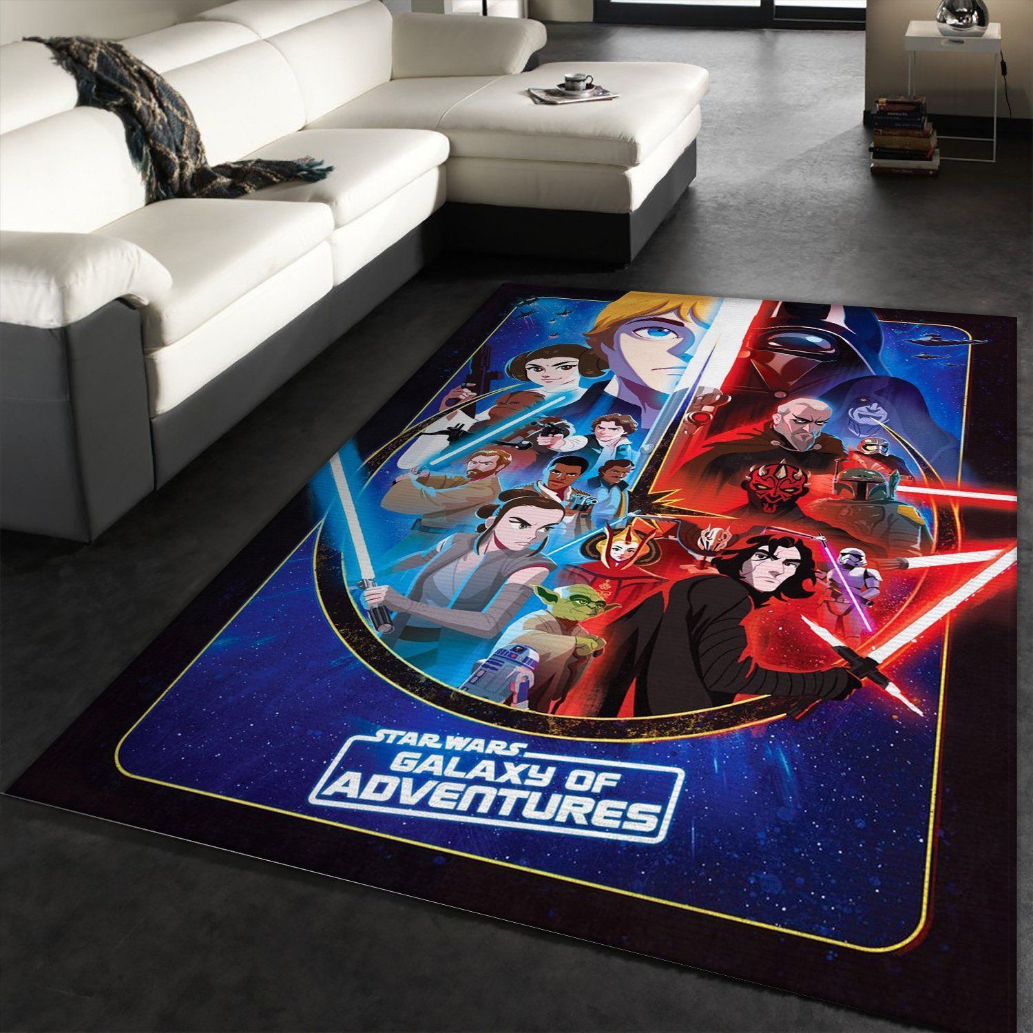 Galaxy Of Adventures Star Wars Movie Rug Star Wars Galaxy Of Adventures Christmas Gift US Decor - Indoor Outdoor Rugs