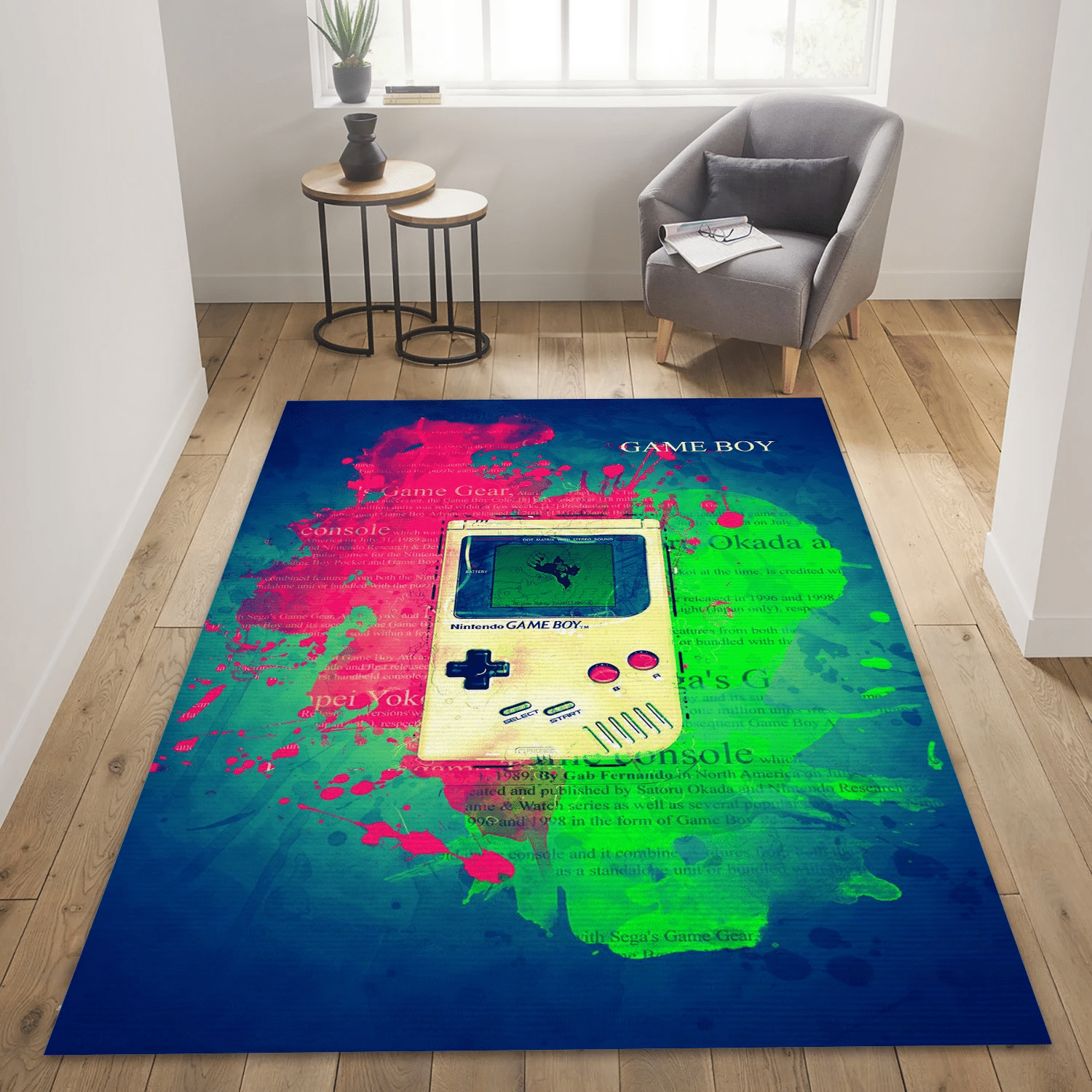 Game Boy Gaming Weapon Area Rug