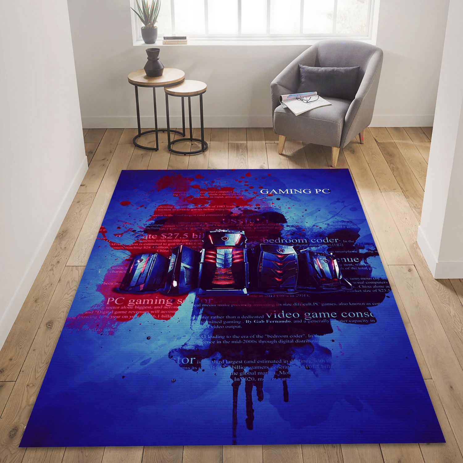 Gaming Pc Gaming Weapon Area Rug Carpet, Living Room Rug - Christmas Gift US Decor - Indoor Outdoor Rugs