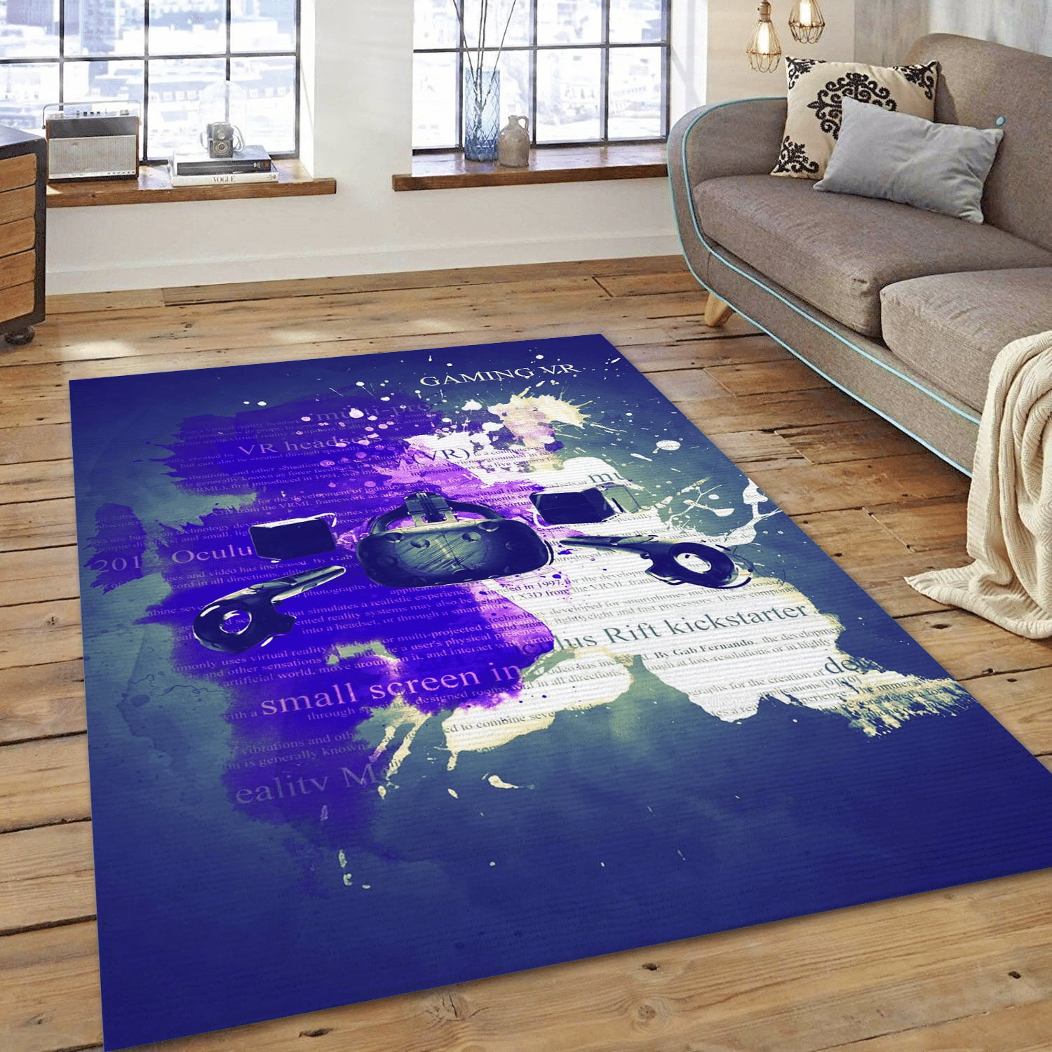 Gaming Vr Gaming Weapon Area Rug Carpet