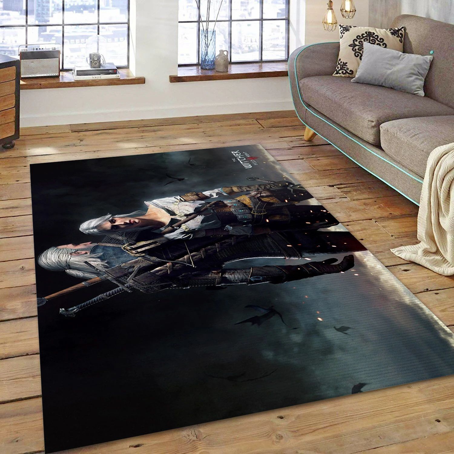 Geralt And Ciri Game Area Rug Carpet