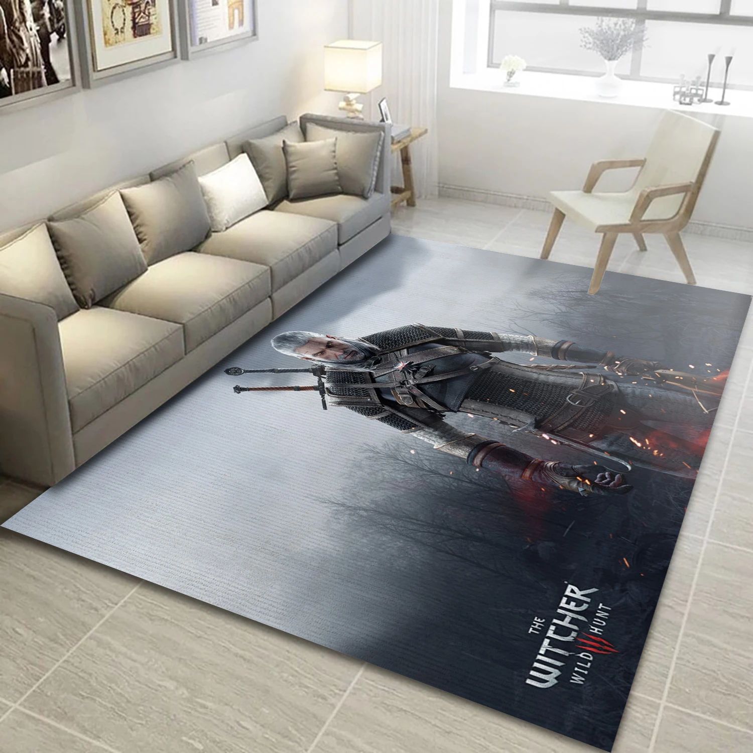 Geralt Of Rivia Game Area Rug Carpet