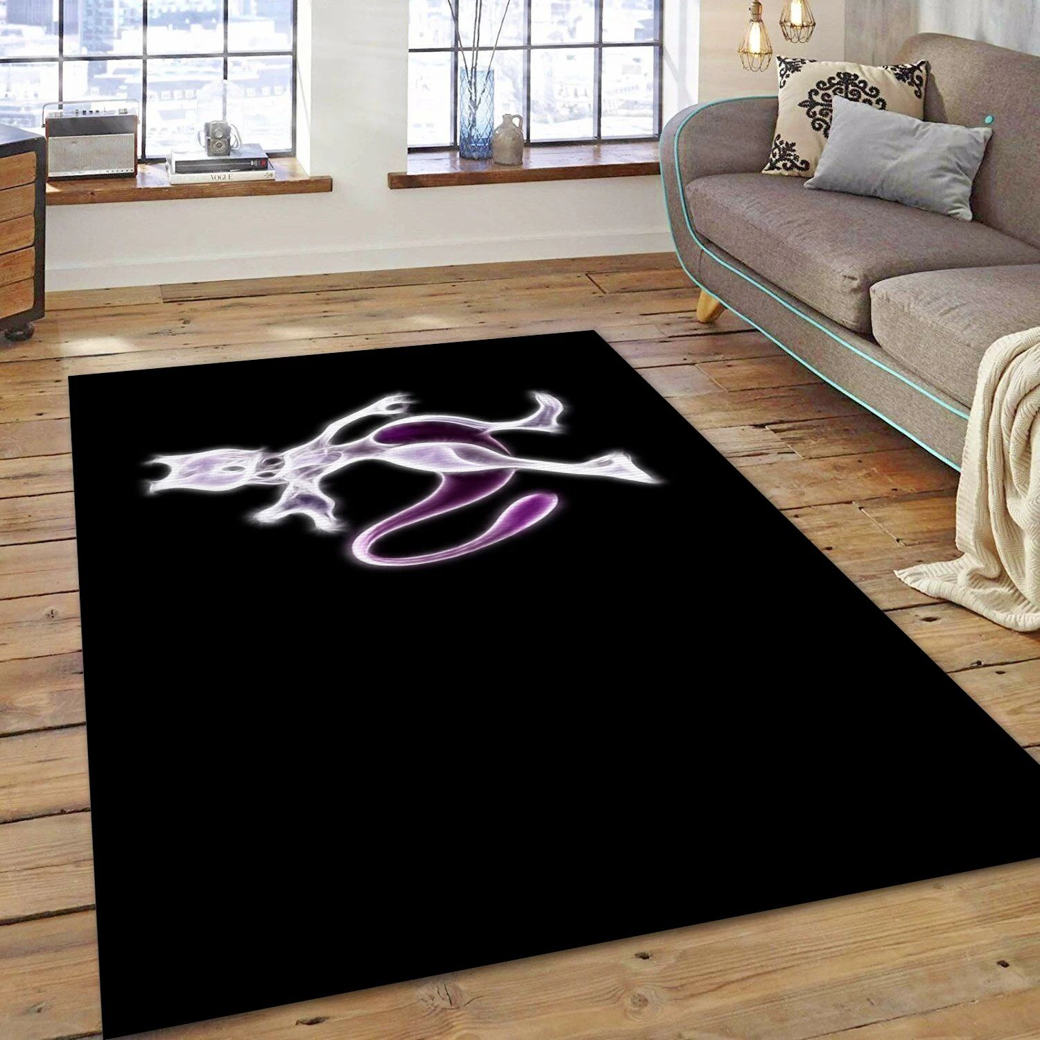 Glow Video Game Reangle Rug