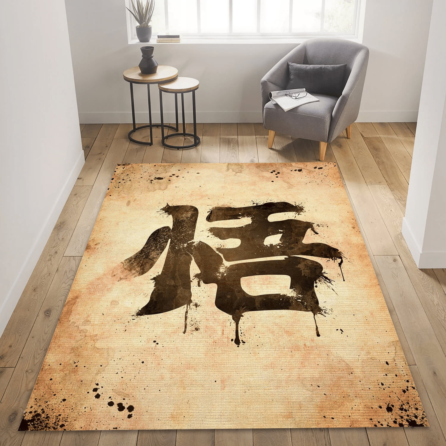 Go Kanji Light Area Rug Carpet