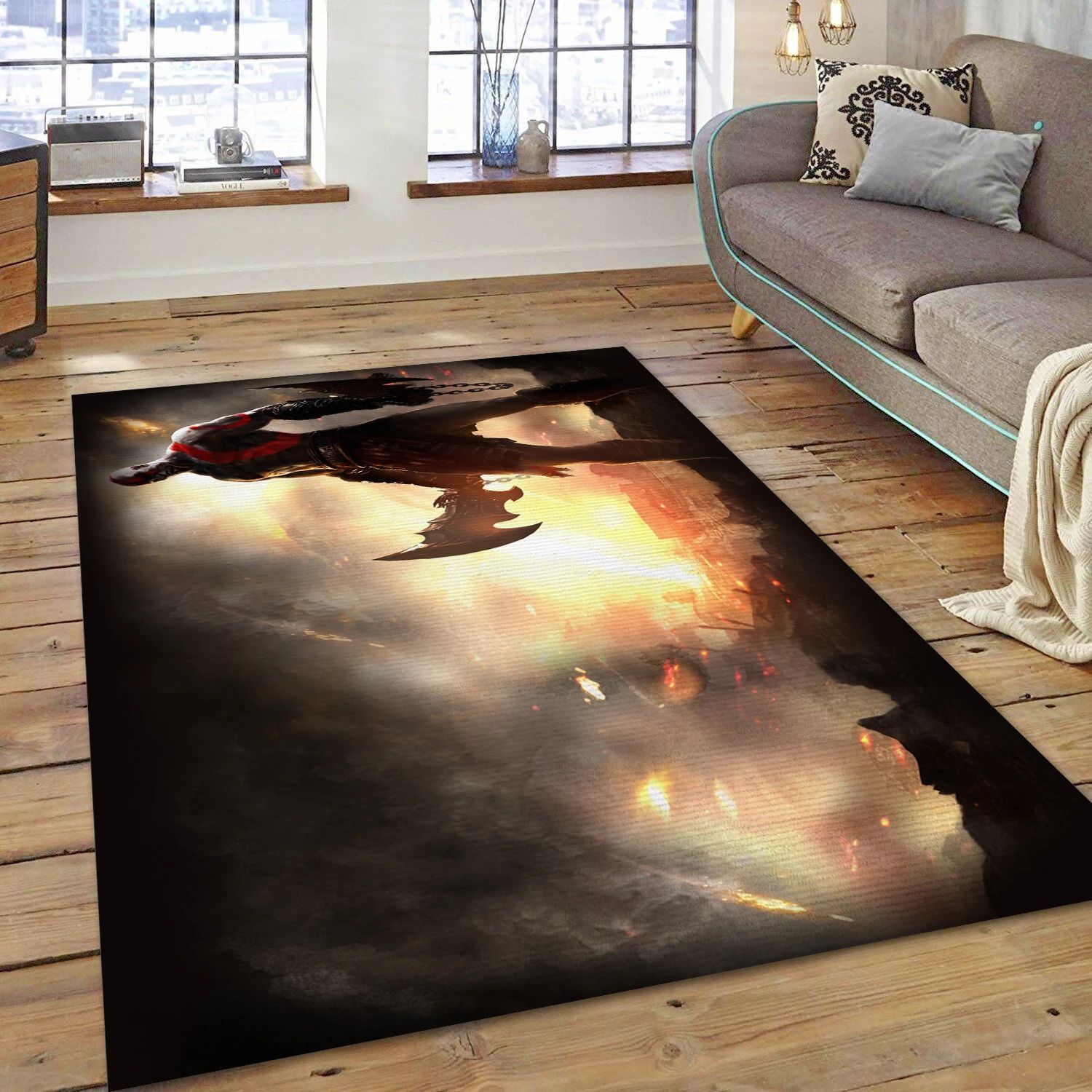 God Of War Video Game Area Rug For Christmas, Bedroom Rug - Christmas Gift Decor - Indoor Outdoor Rugs
