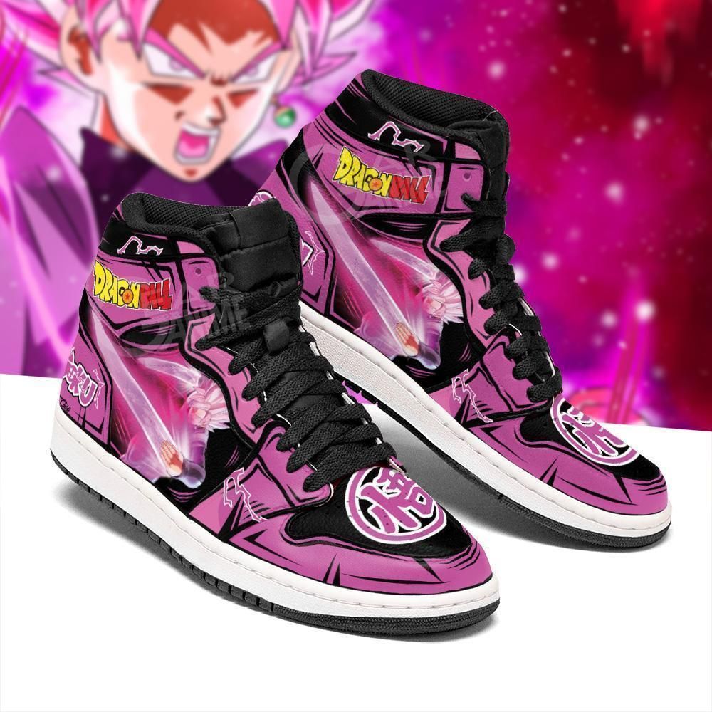 Goku Black Rose Dragon Ball Sneakers Anime Air Jordan Shoes Sport
