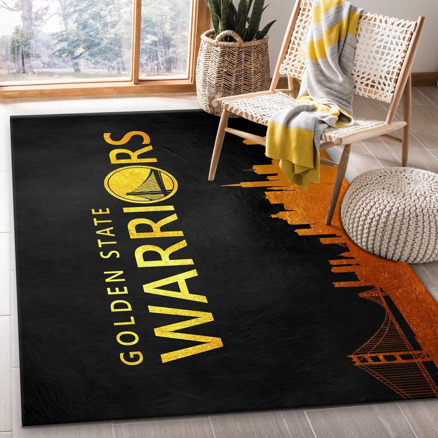 Golden State Warriors Area Rug Carpet, Living room and bedroom Rug, Home US Decor - Indoor Outdoor Rugs