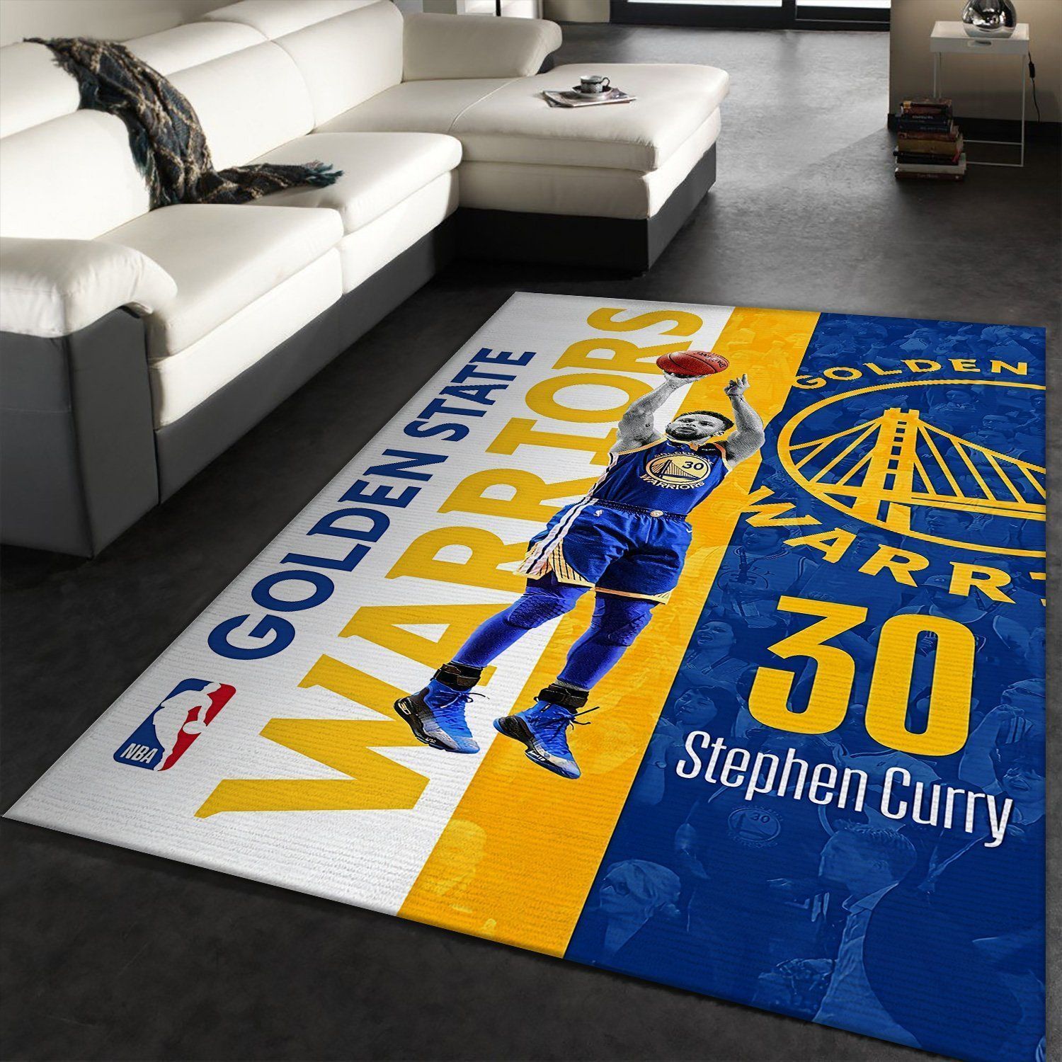 Golden State Warriors NBA Sport Collection Area Rugs Living Room Carpet Floor Decor The US Decor - Indoor Outdoor Rugs
