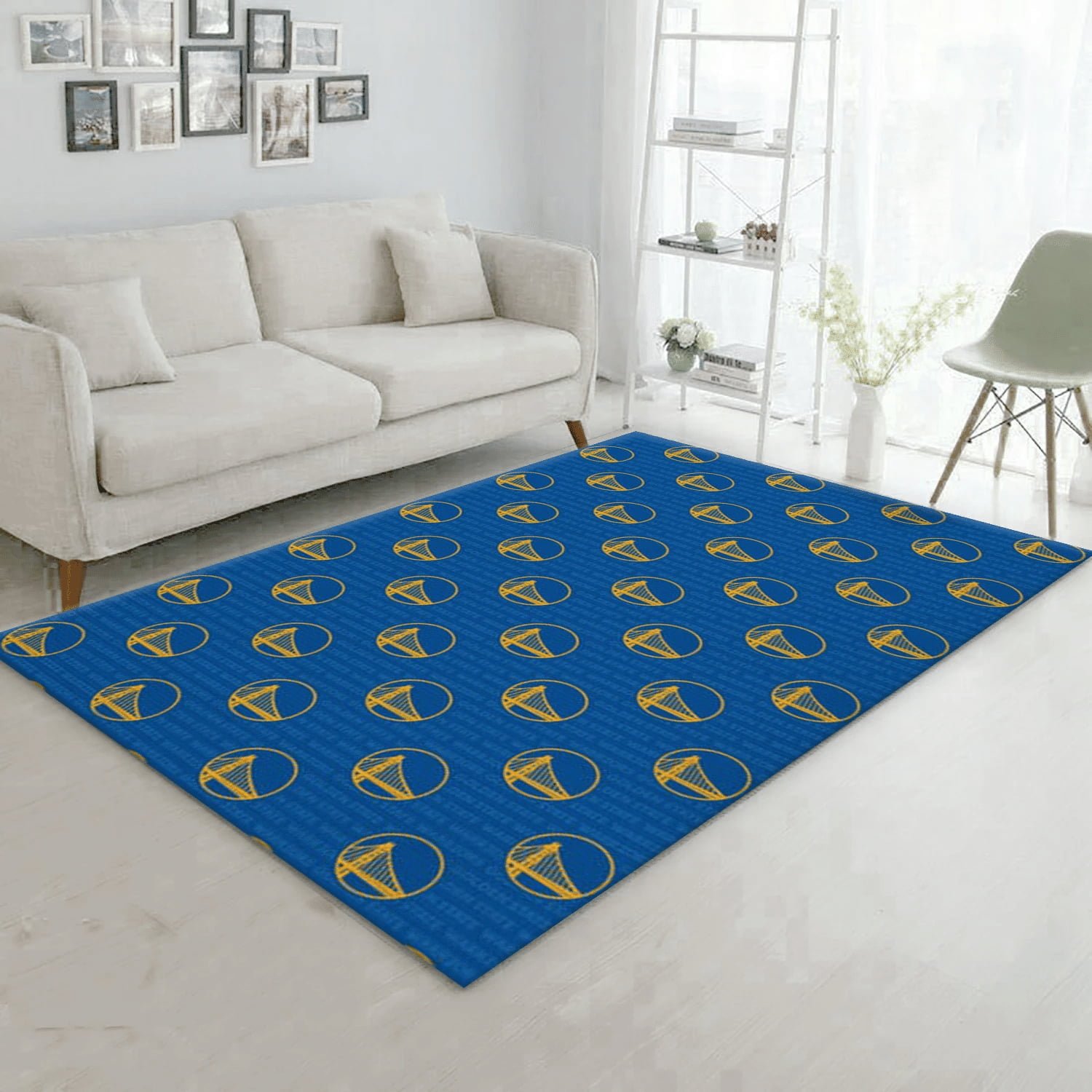 Golden State Warriors Patterns NBA Area Rug For Christmas