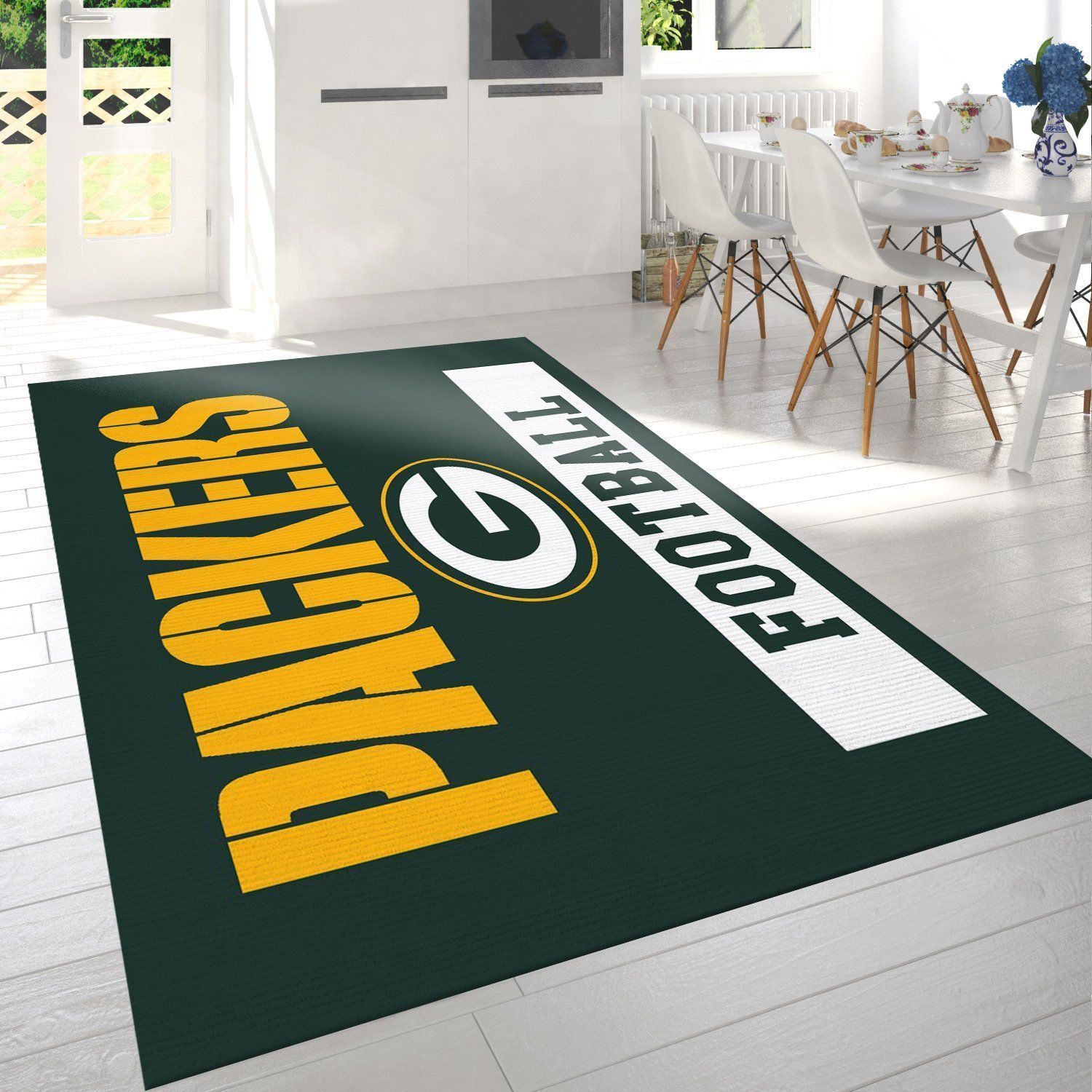 Green Bay Packers Football Nfl Logo Area Rug For Gift Bedroom Rug US Gift Decor - Indoor Outdoor Rugs