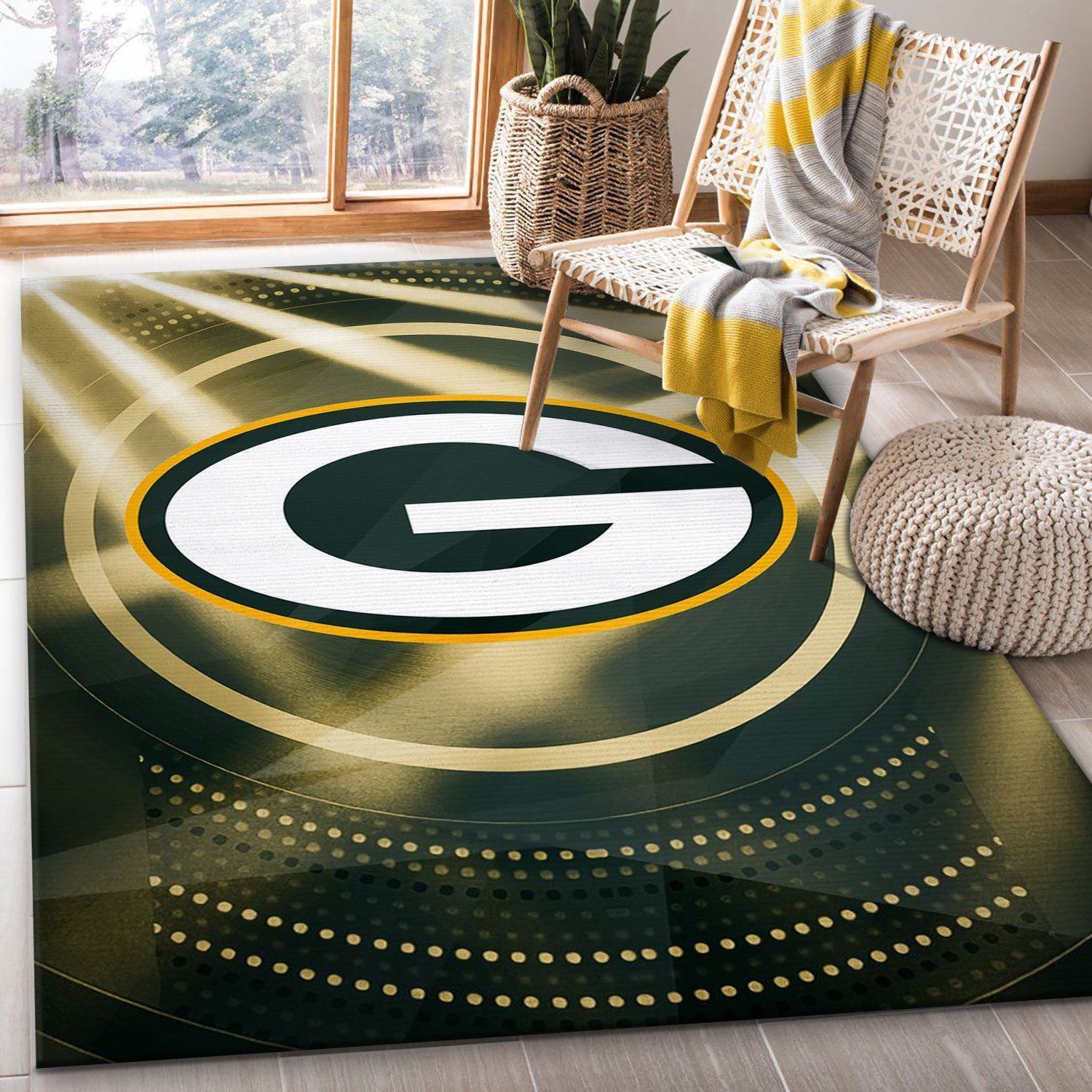 Green Bay Packers NFL Area Rug Bedroom Rug US Gift Decor - Indoor Outdoor Rugs