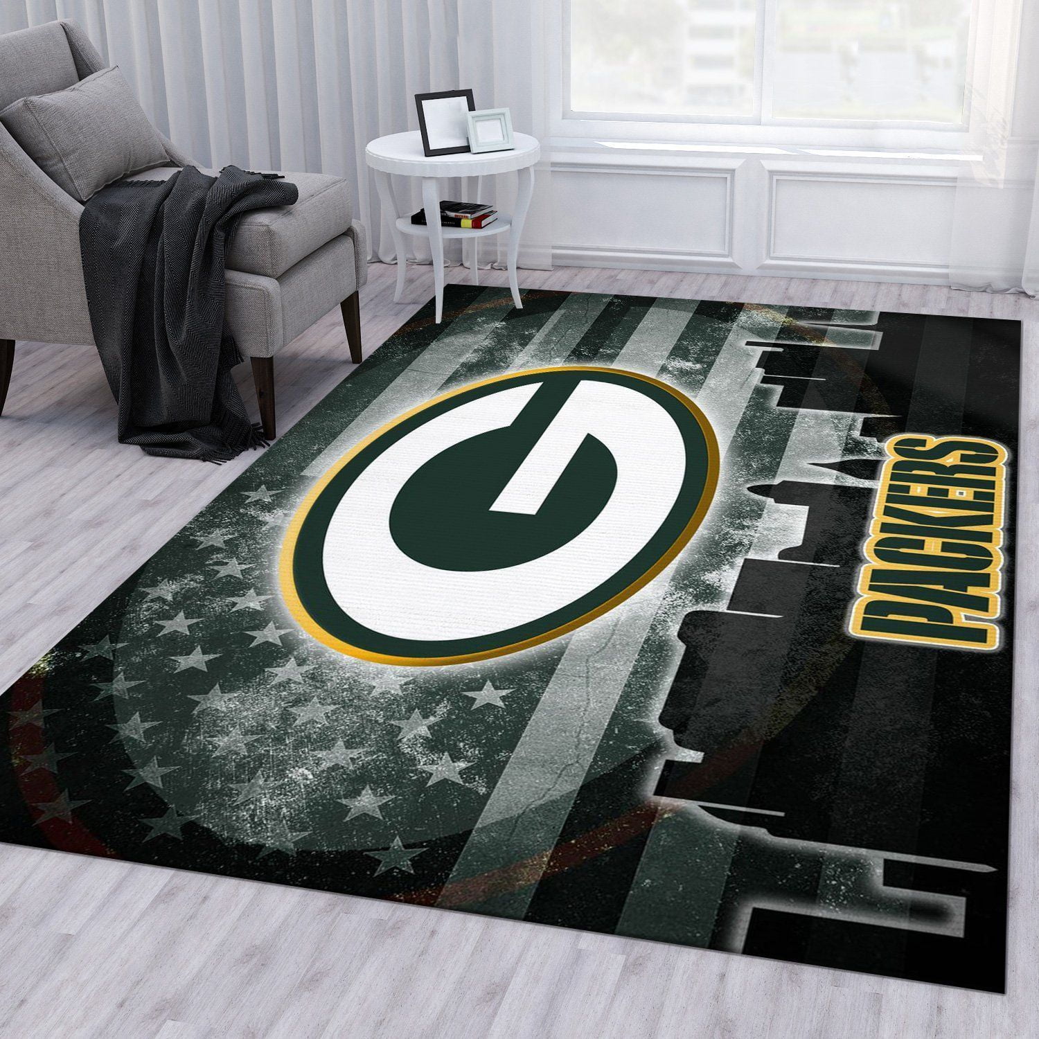 Green Bay Packers NFL Area Rug Living Room Rug Home Decor Floor Decor - Indoor Outdoor Rugs