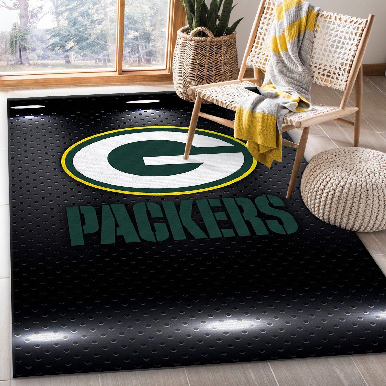 Green Bay Packers Nfl Area Rug Living Room Rug Home US Decor - Indoor Outdoor Rugs