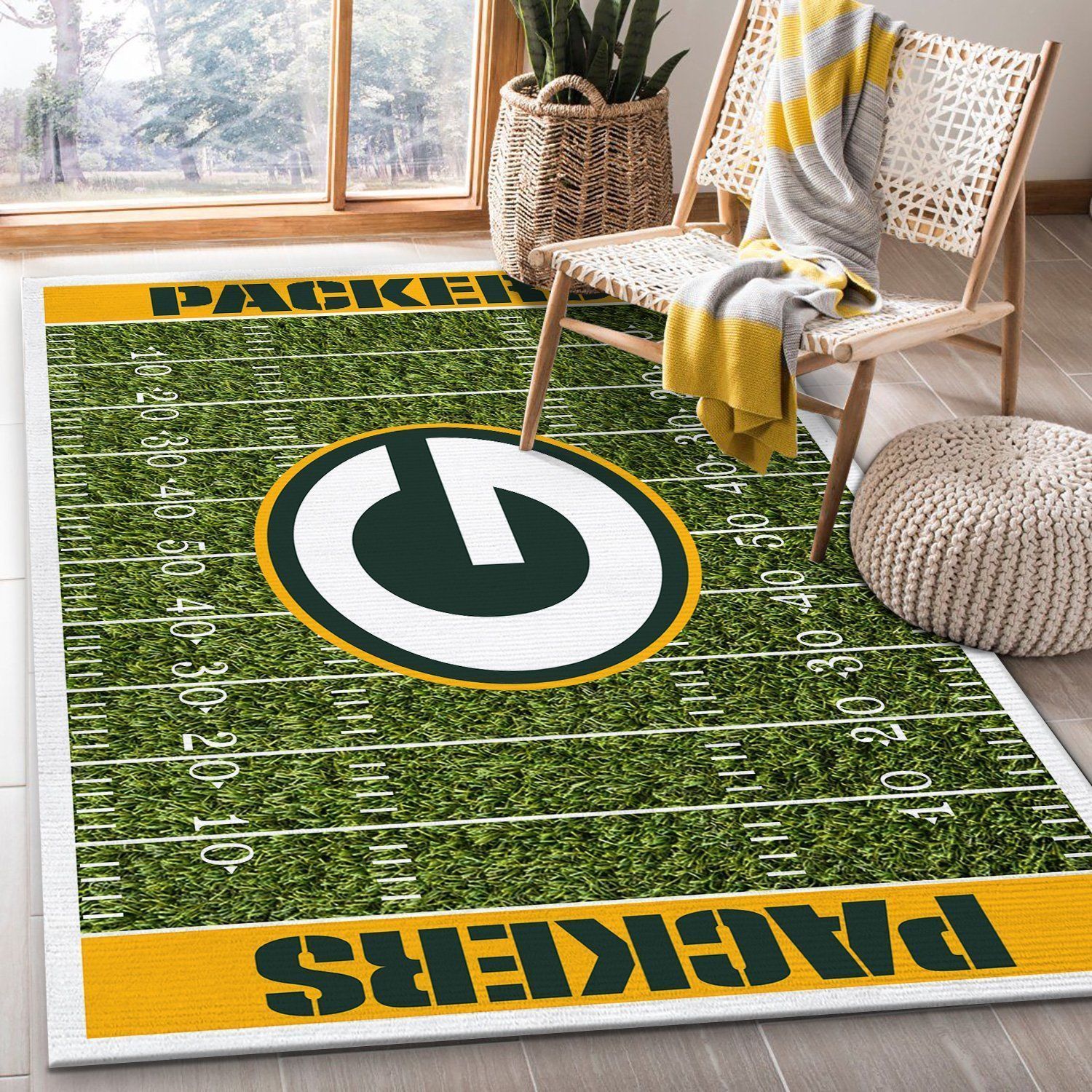 Green Bay Packers Nfl Rug Room Carpet Sport Custom Area Floor Home Decor V3 - Indoor Outdoor Rugs