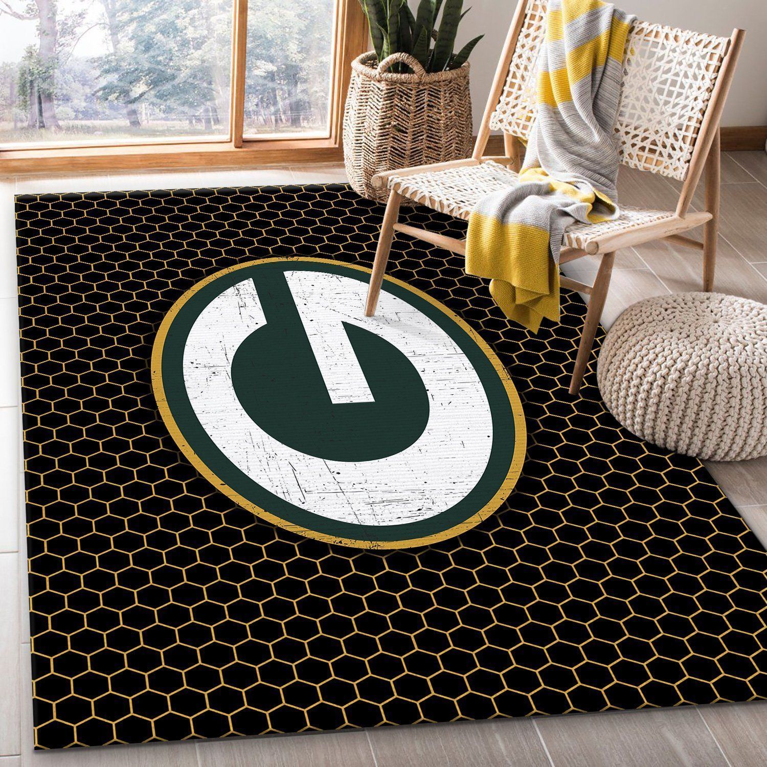 Green Bay Packers Nfl Rug Room Carpet Sport Custom Area Floor Home Decor V4 - Indoor Outdoor Rugs