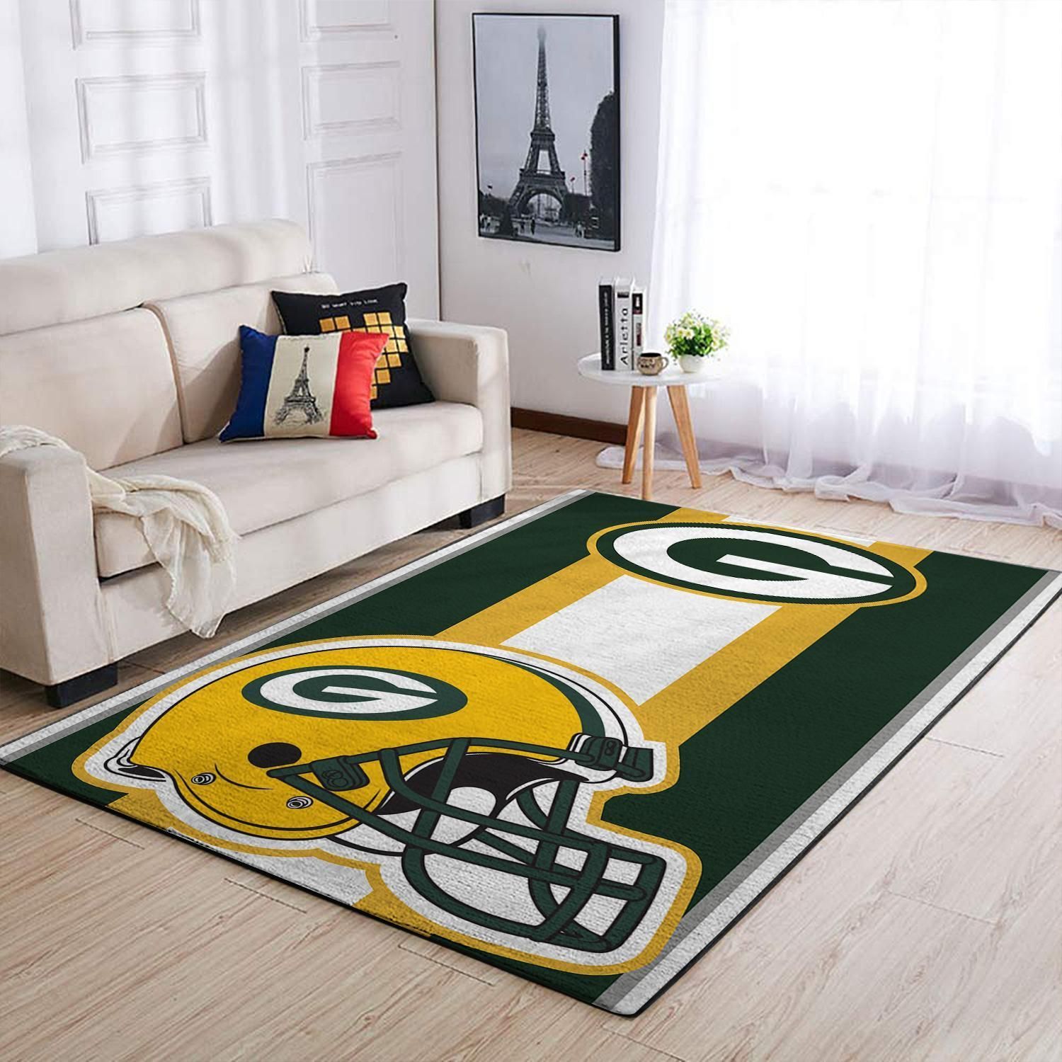 Green Bay Packers Nfl Team Logo Helmet Nice Gift Home Decor Area Rug Rugs For Living Room Rug Home Decor - Indoor Outdoor Rugs