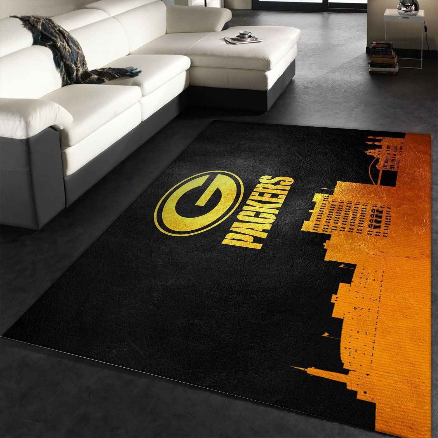 Green Bay Packers Skyline NFL Area Rug Carpet