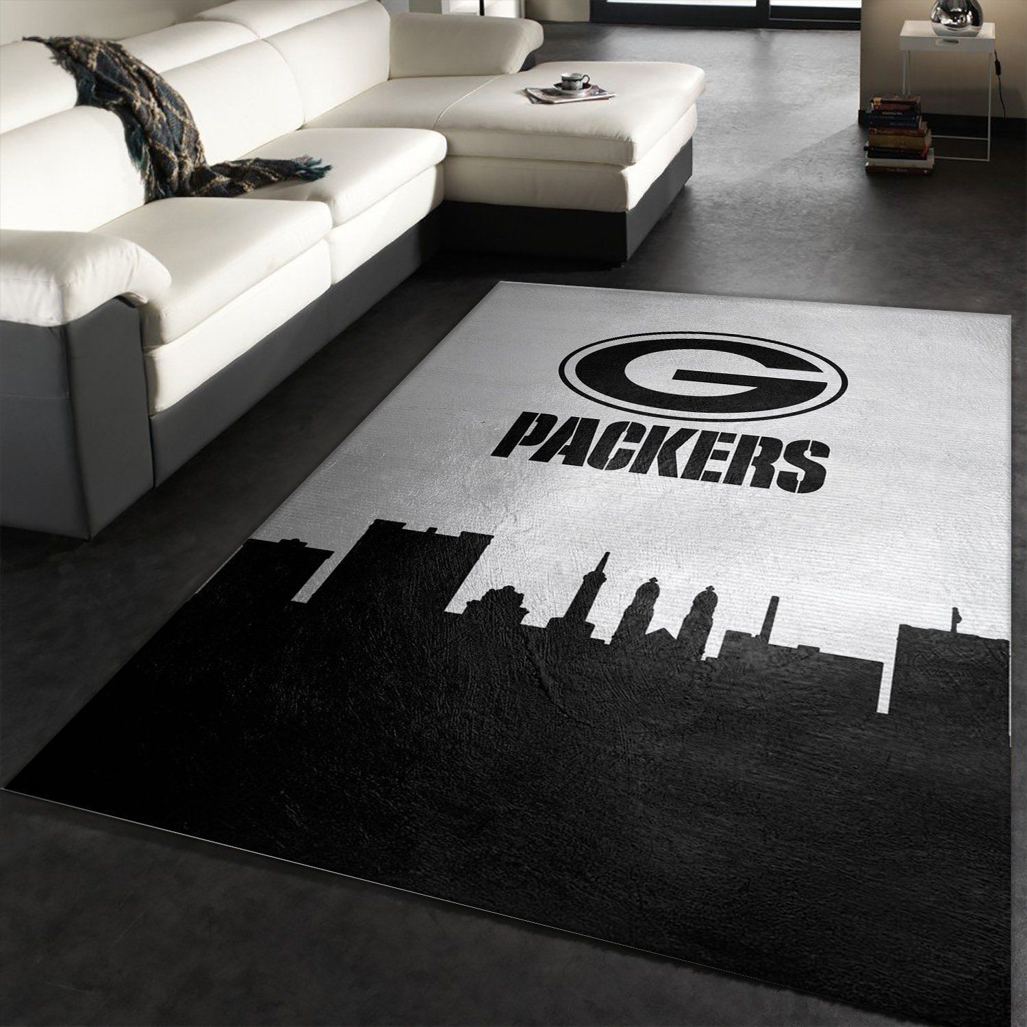 Green Bay Packers Skyline NFL Area Rug For Christmas
