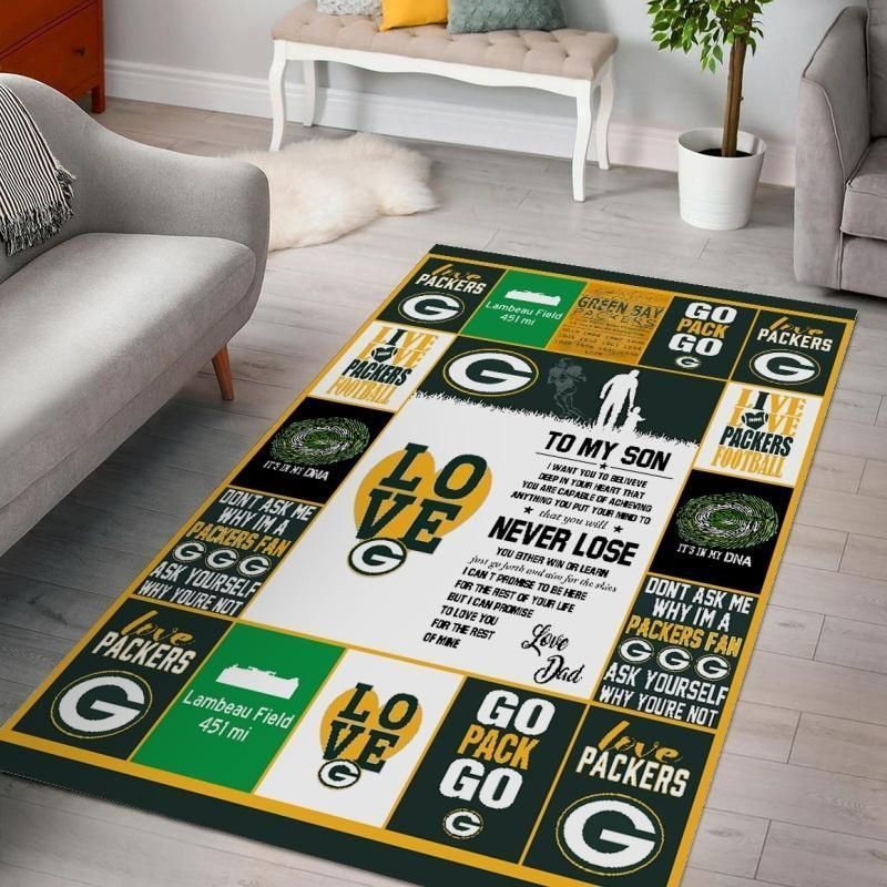 Green Bay Packers Ver 15 Area Rug Bedroom Rug Home Decor Floor Decor - Indoor Outdoor Rugs