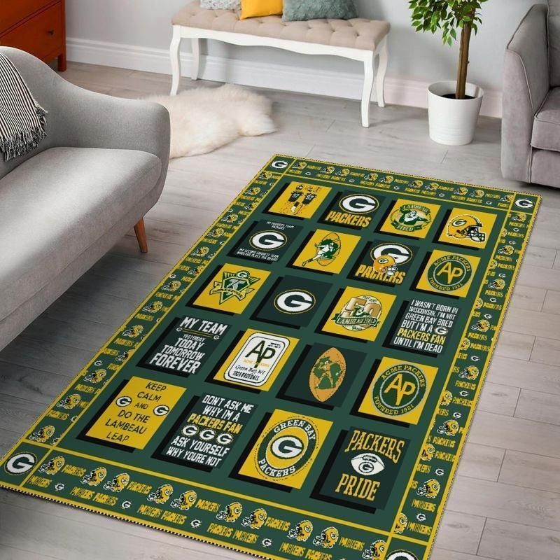 Green Bay Packers Ver 6 Area Rug For Christmas Bedroom Rug Christmas Gift US Decor - Indoor Outdoor Rugs