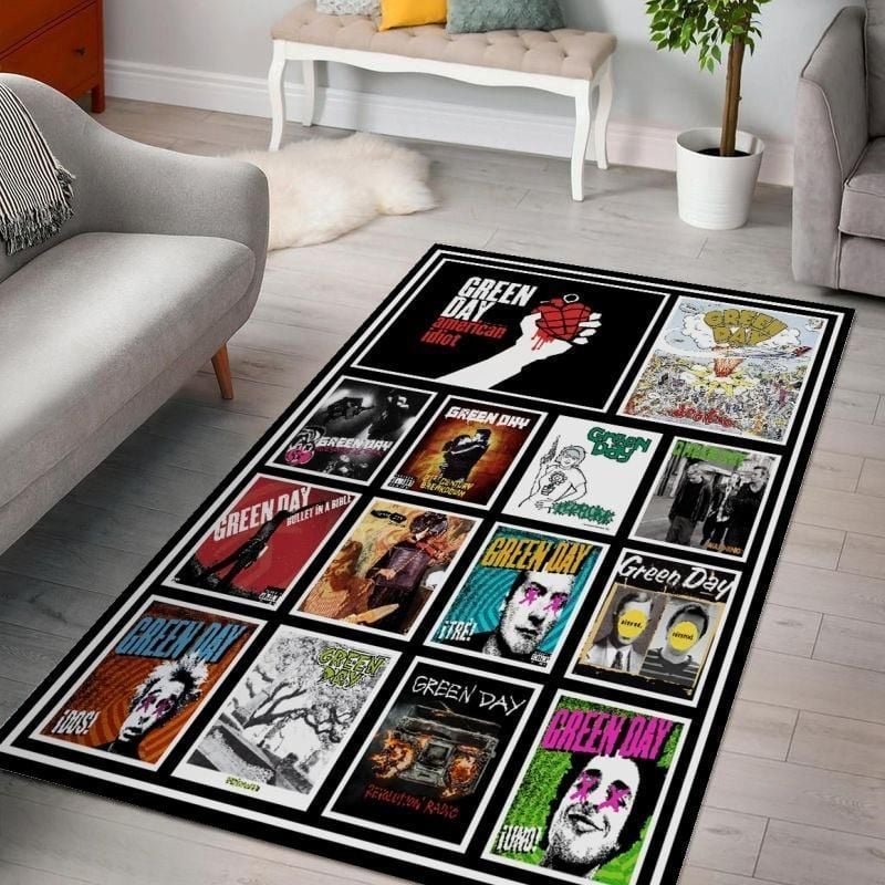 Green Day Albums Area Rug Bedroom Rug Christmas Gift US Decor - Indoor Outdoor Rugs