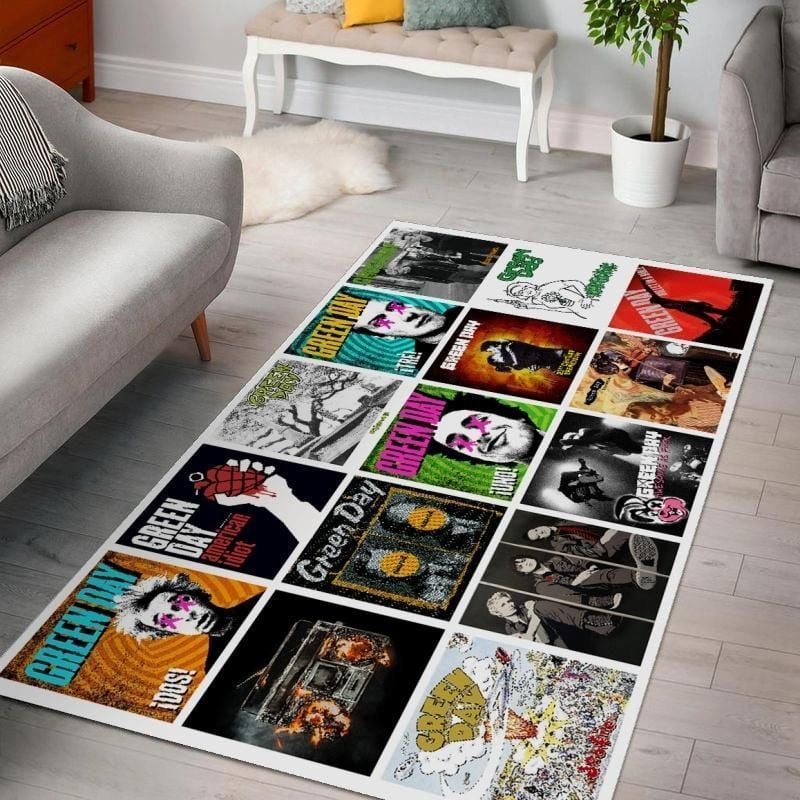 Green Day Area Rug For Christmas Living Room Rug Christmas Gift US Decor - Indoor Outdoor Rugs