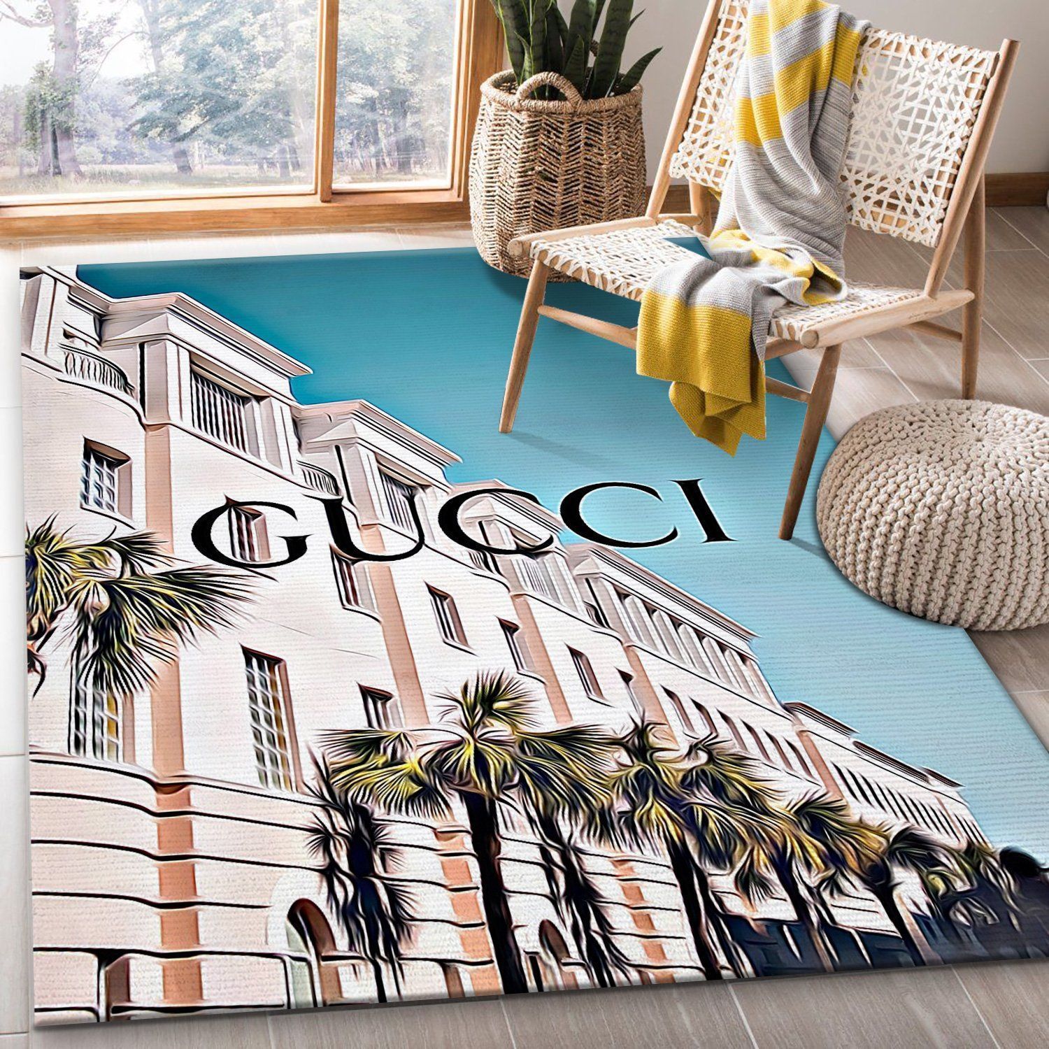 Gucci Modern Fashion Art Rug Living Room Rug US Gift Decor - Indoor Outdoor Rugs