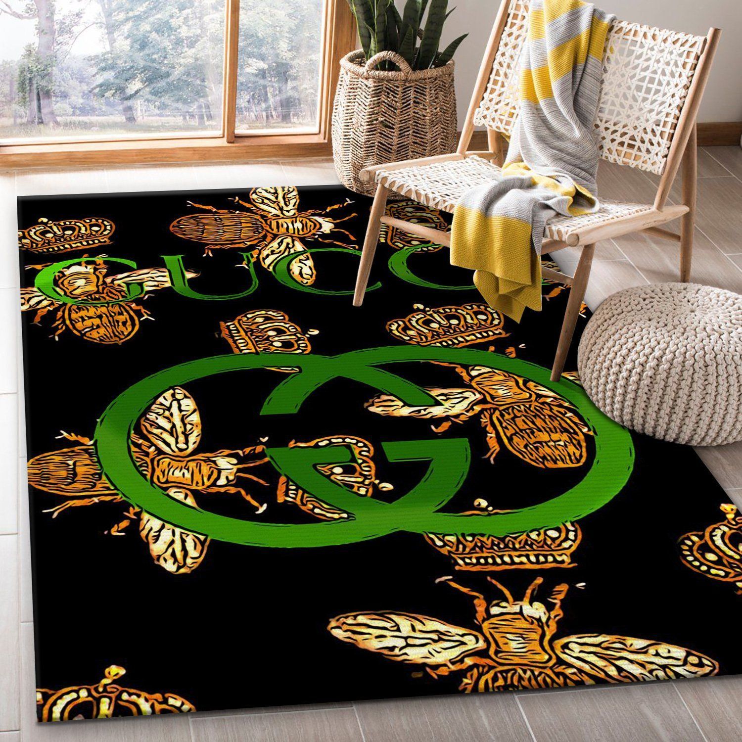 Gucci Rug Fashion Brand Rug Home Decor Floor Decor - Indoor Outdoor Rugs