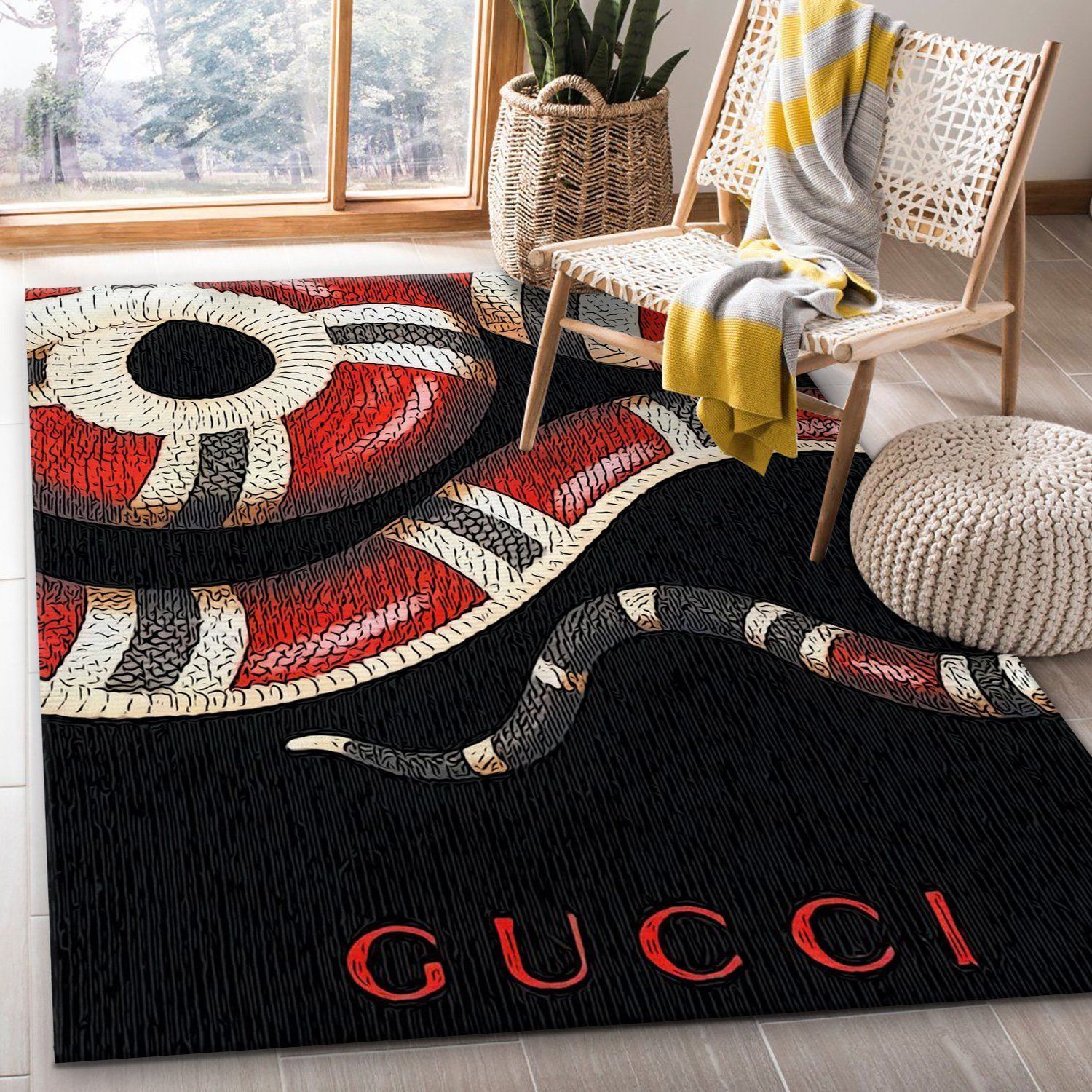 Gucci Rug Living Room Rug Christmas Gift US Decor - Indoor Outdoor Rugs