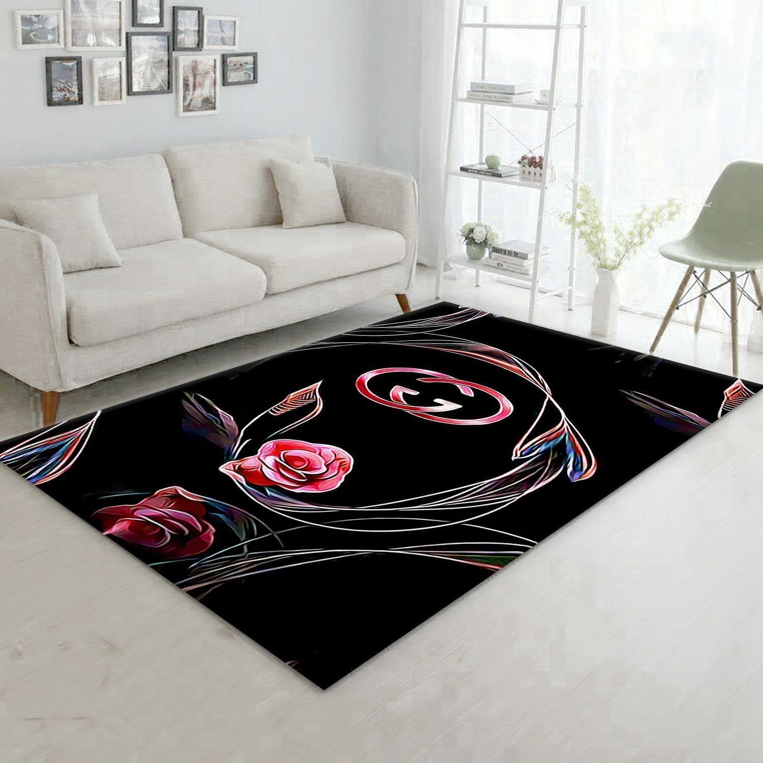 Gucci Screensaver Area Rug For Gift Bedroom Rug Home Decor Floor Decor - Indoor Outdoor Rugs