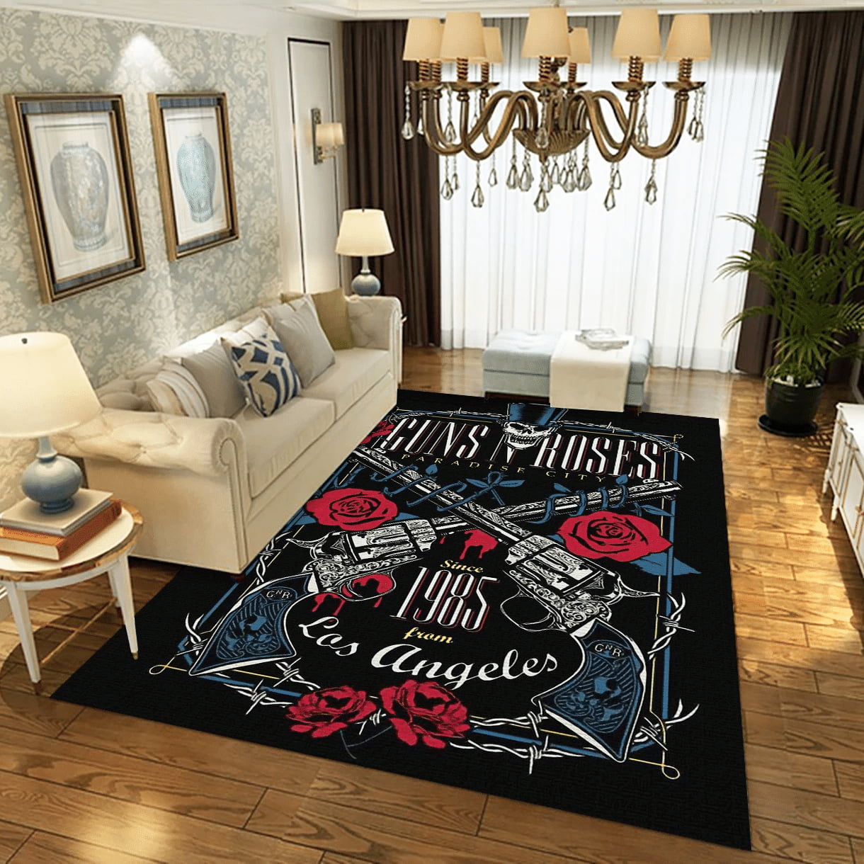 Guns N Roses 5 Area Rug