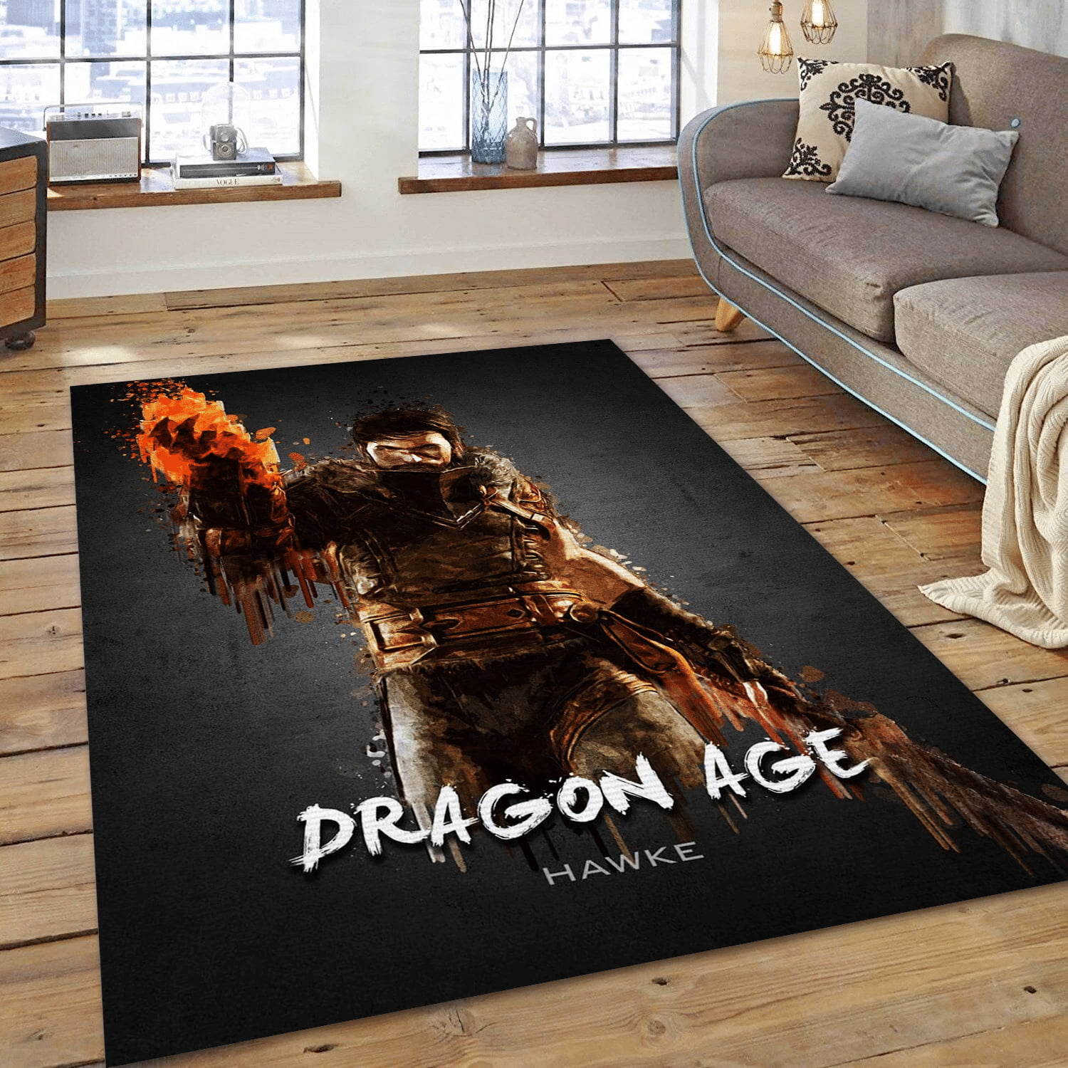 Hawke Of Dragon Age Gaming Area Rug