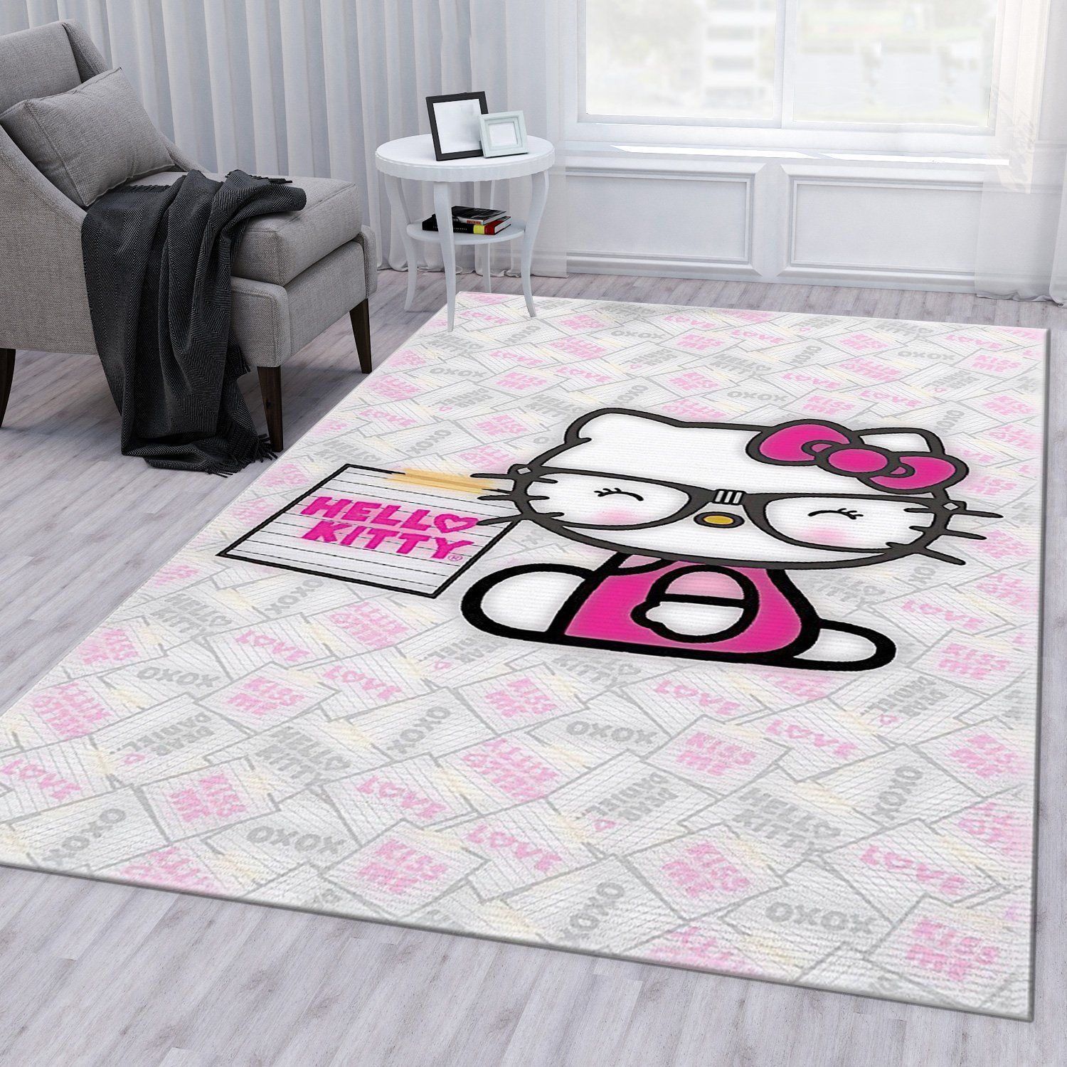 Hello Kitty 12 Area Rug For Christmas Bedroom Rug Christmas Gift US Decor - Indoor Outdoor Rugs