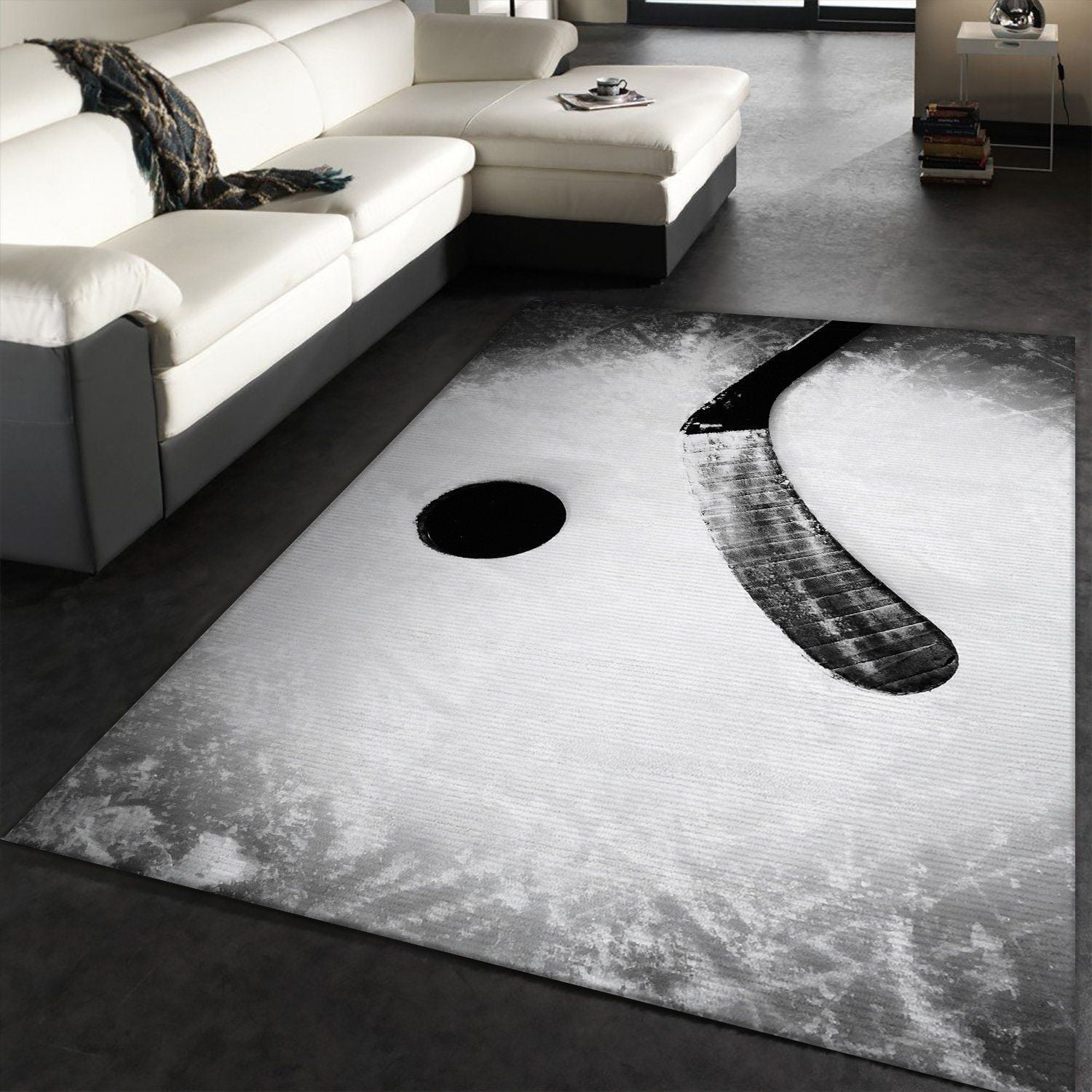 Hockey Area Rugs Living Room Carpet Christmas Gift Floor Decor The US Decor - Indoor Outdoor Rugs