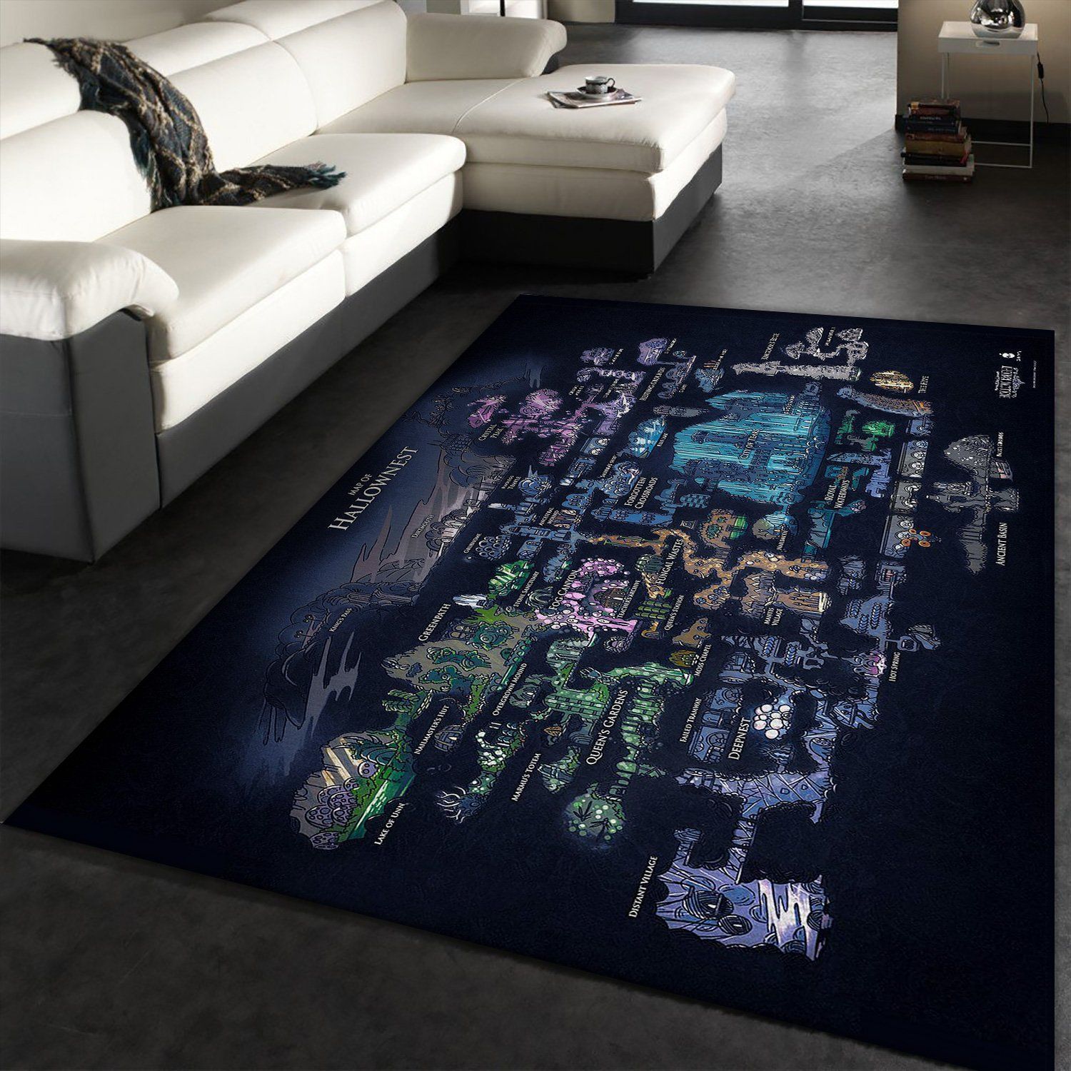Hollow Knight Map Area Rug Geeky Carpet Floor Decor - Indoor Outdoor Rugs
