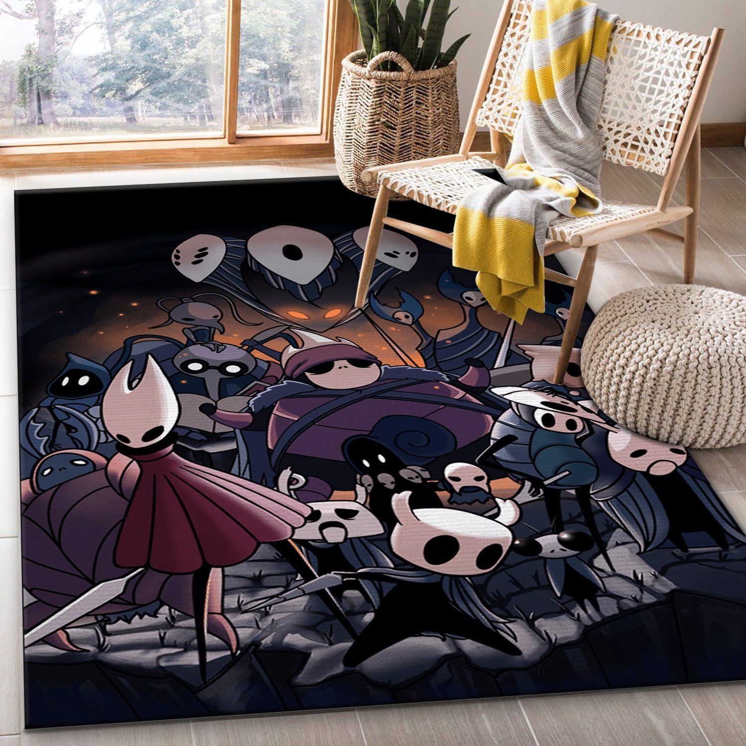 Hollow Knight Ver1 Area Rug Bedroom Rug Family Gift US Decor - Indoor Outdoor Rugs