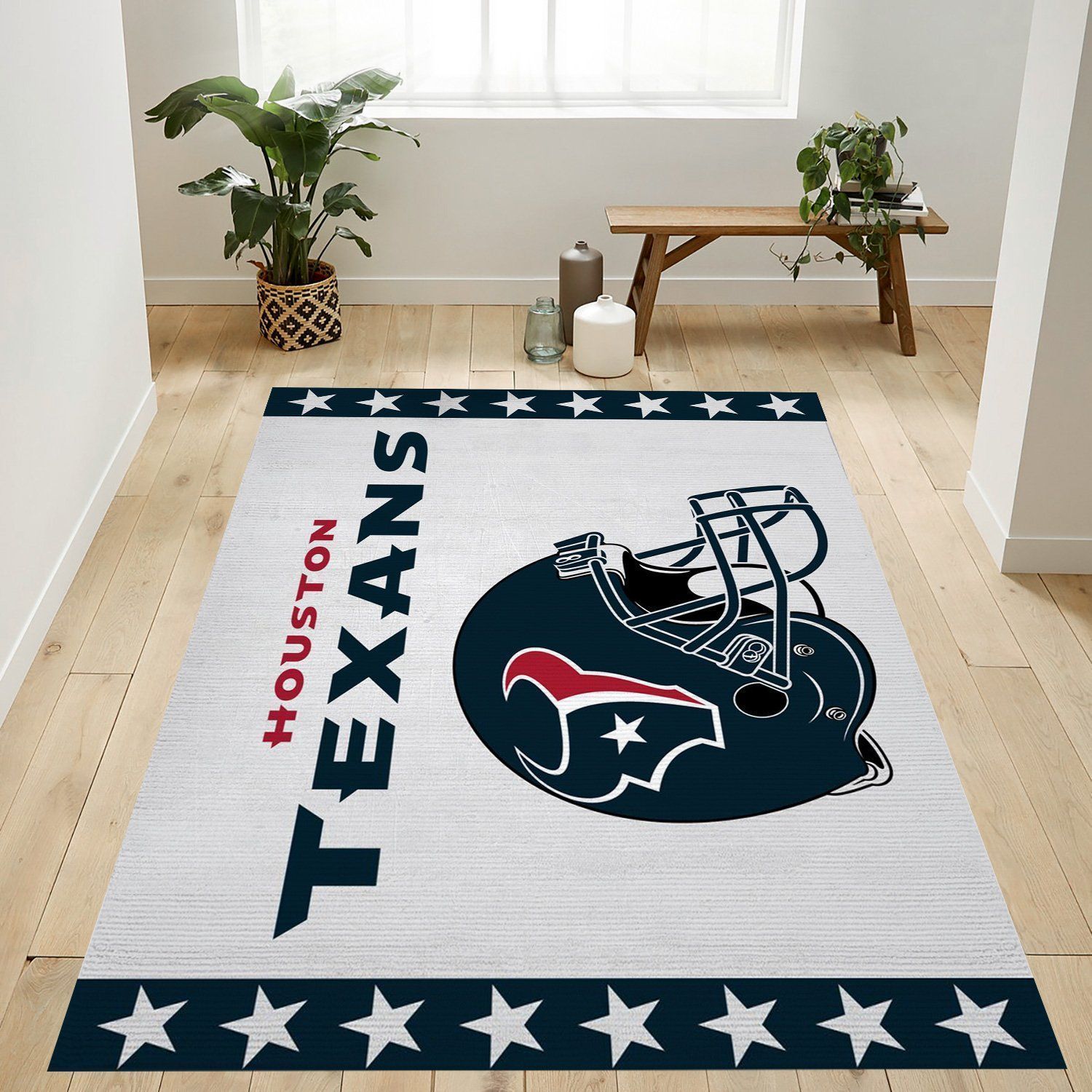 Houston Texans Banner Nfl Logo Area Rug For Gift Living Room Rug Home US Decor - Indoor Outdoor Rugs